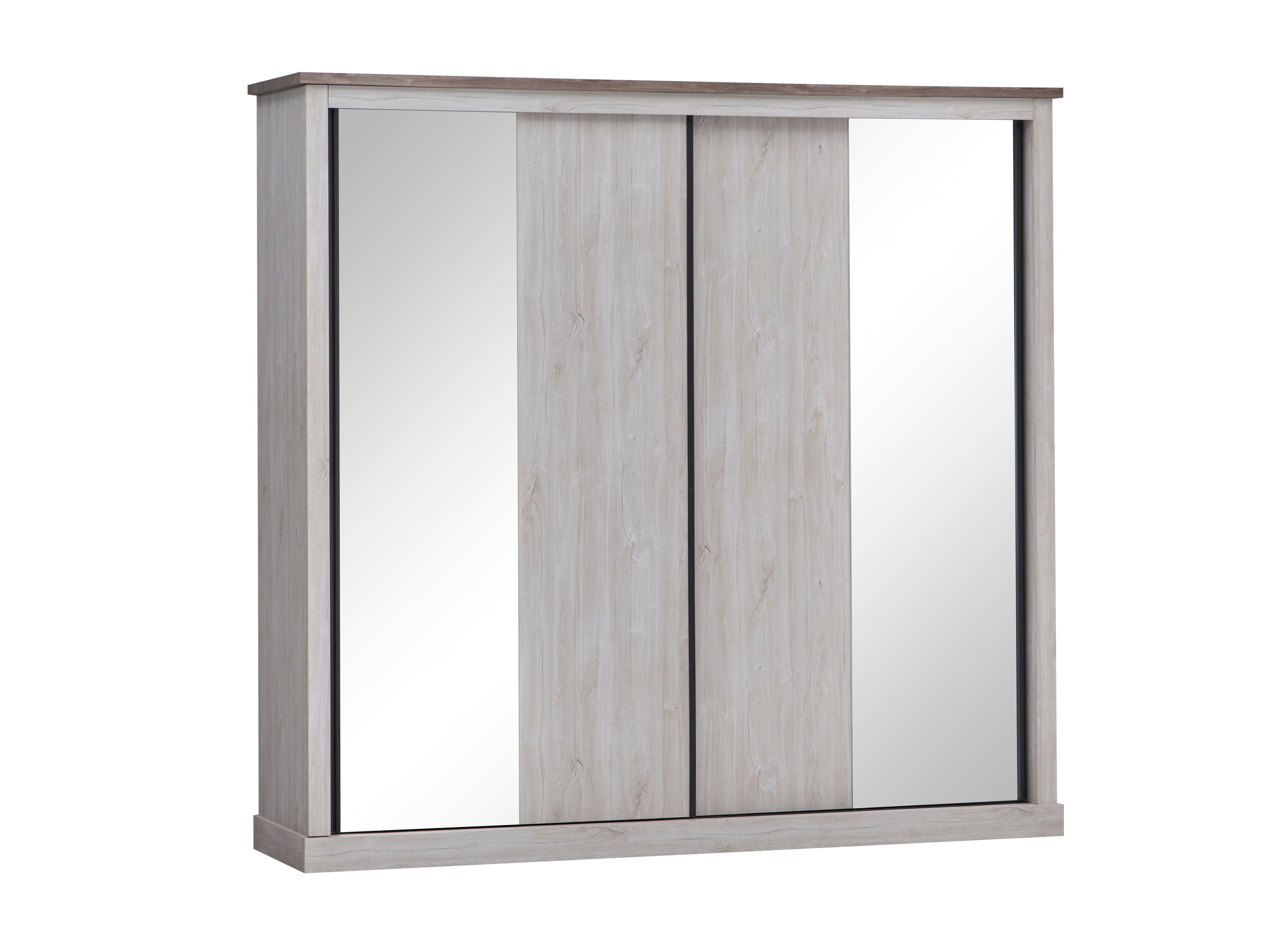 TYC - Kleerkas 2 schuifdeurenen Odette - White Oak - 225x215x60cm