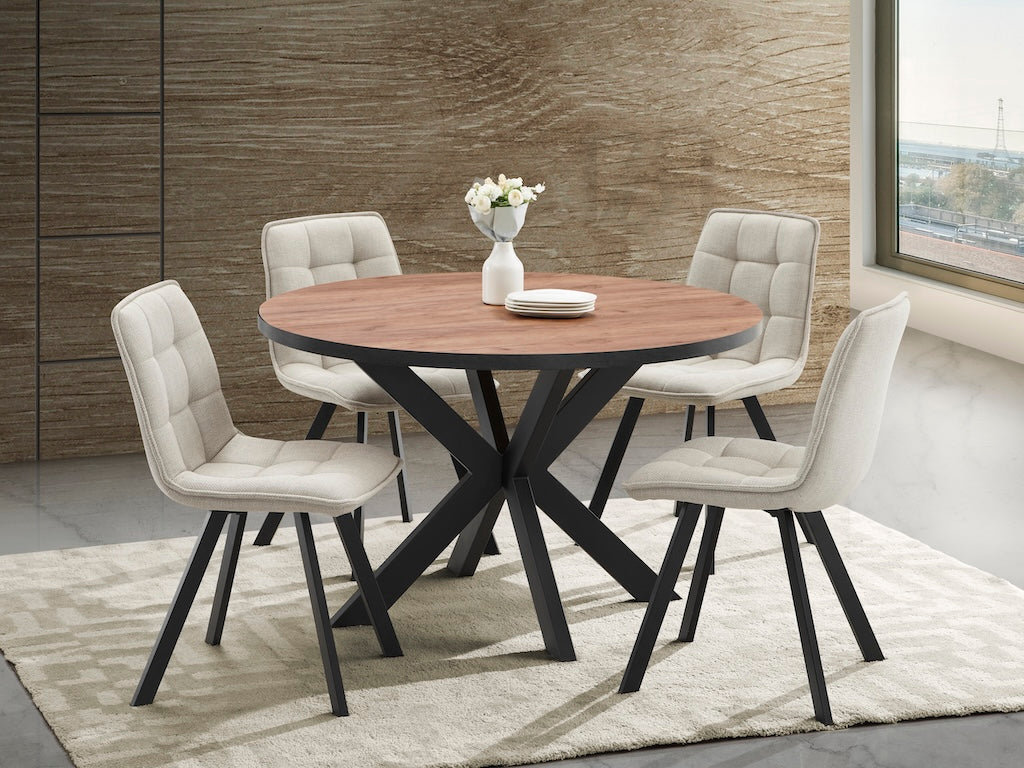TYC - Tafel 1m20 rond Ophelia - French Oak - 120x76x120cm