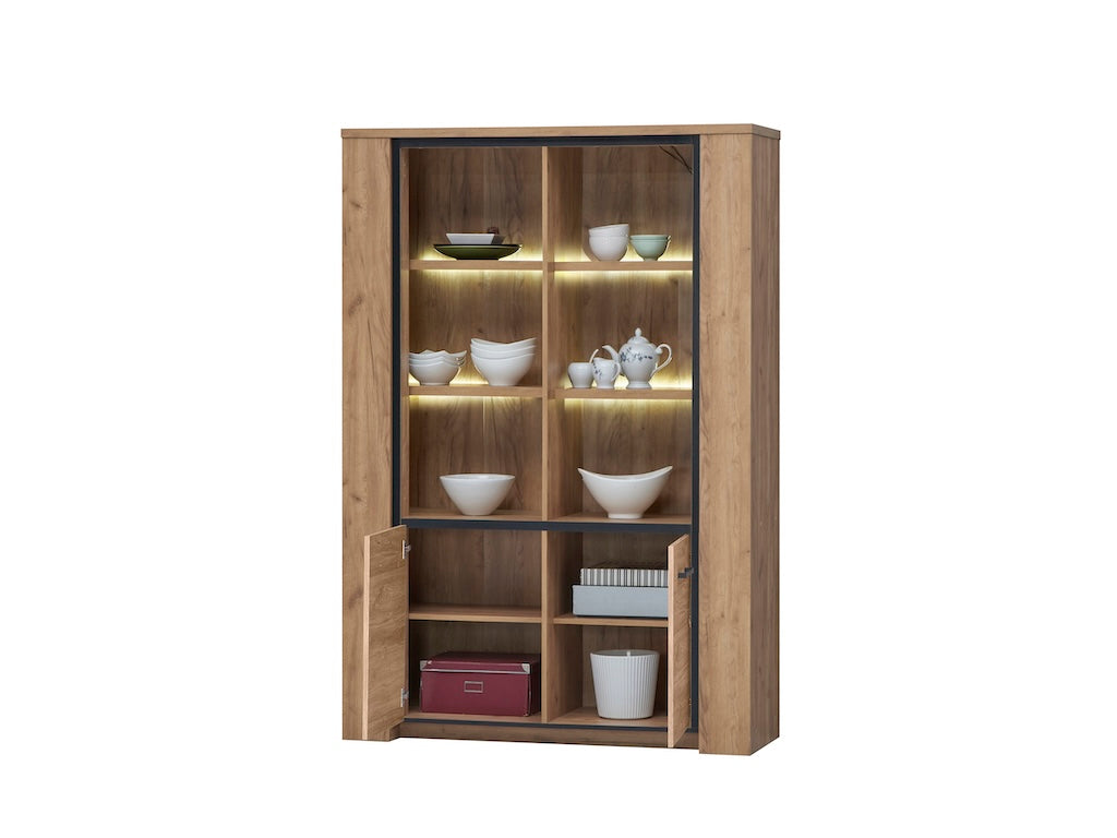 TYC - Glaskast Ophelia - French Oak - 133x194x45cm