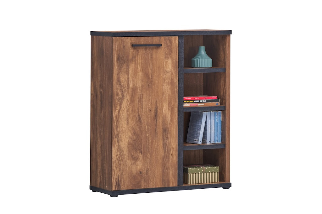 TYC - Commode 1 D/P Ormand  - Acacia + Black Concrete - 94x115x40cm