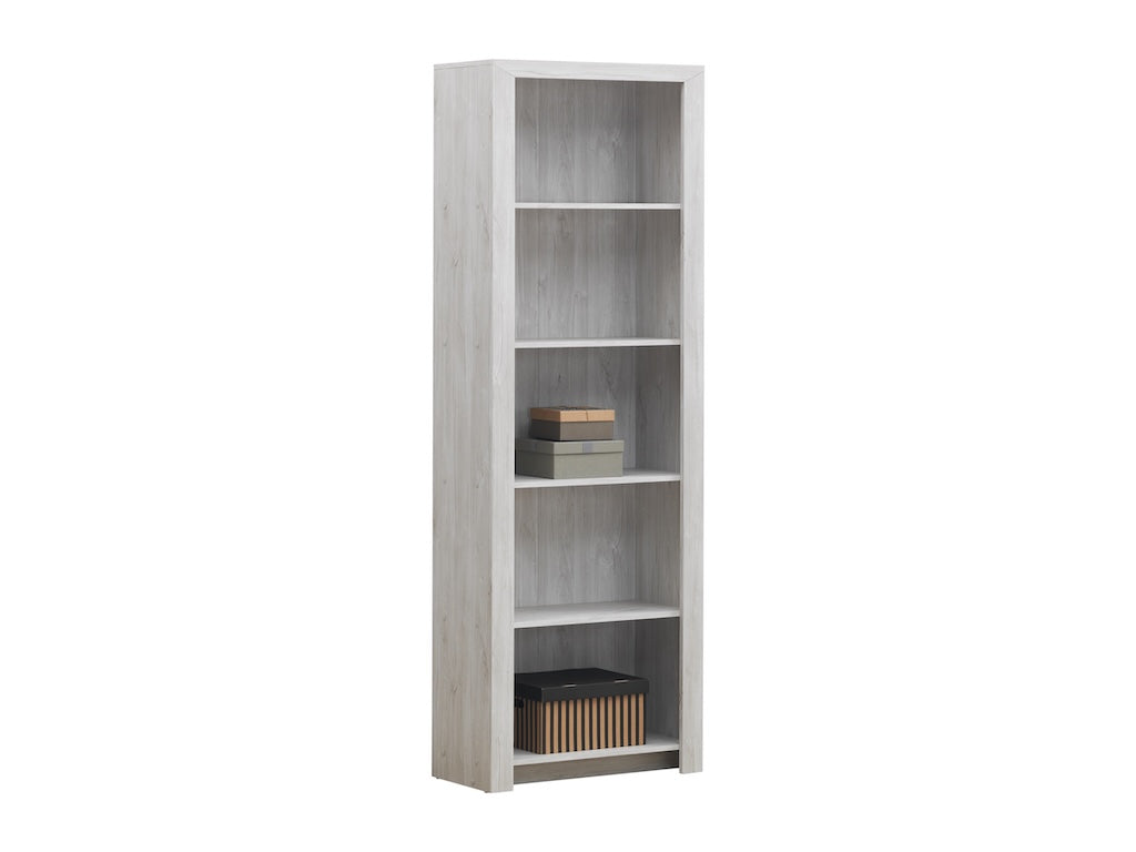 TYC - Boekenkast Omari  - White Oak - 70x210x35,5cm