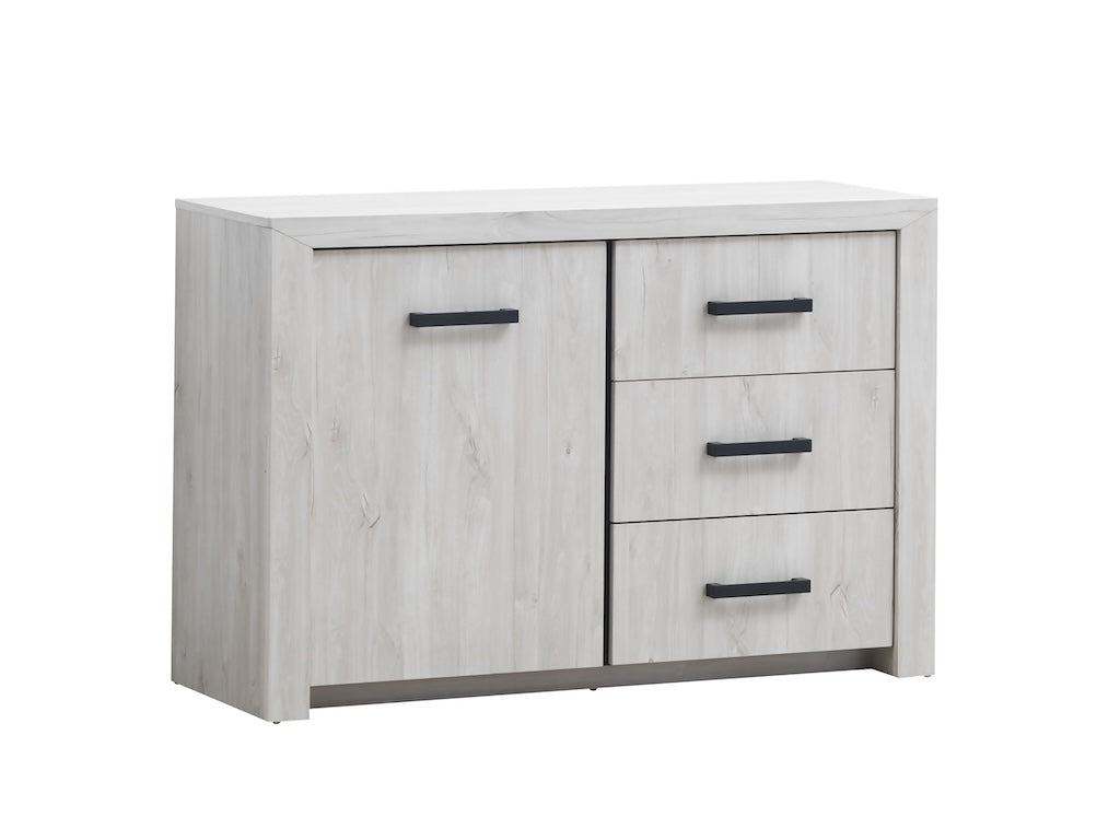 TYC - Commode 3 S/T + 1D Omari  - White Oak - 120x81x45cm