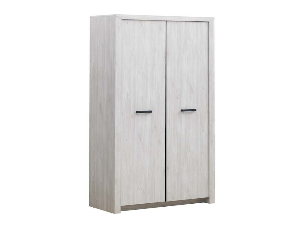TYC - Kleerkast 2D Omari  - White Oak - 126x208x55cm