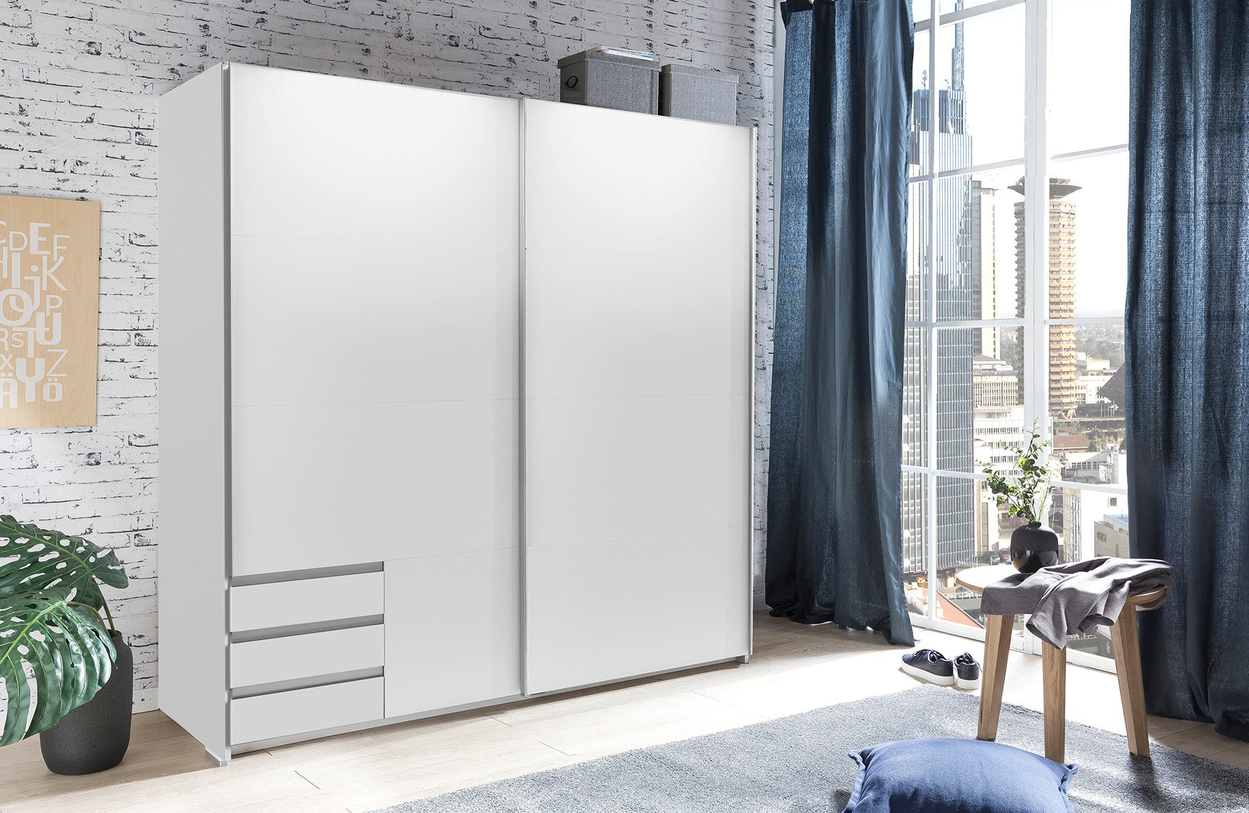 Wimex - Kleerkast Emden - X55775 - Wit - 179x198x65cm