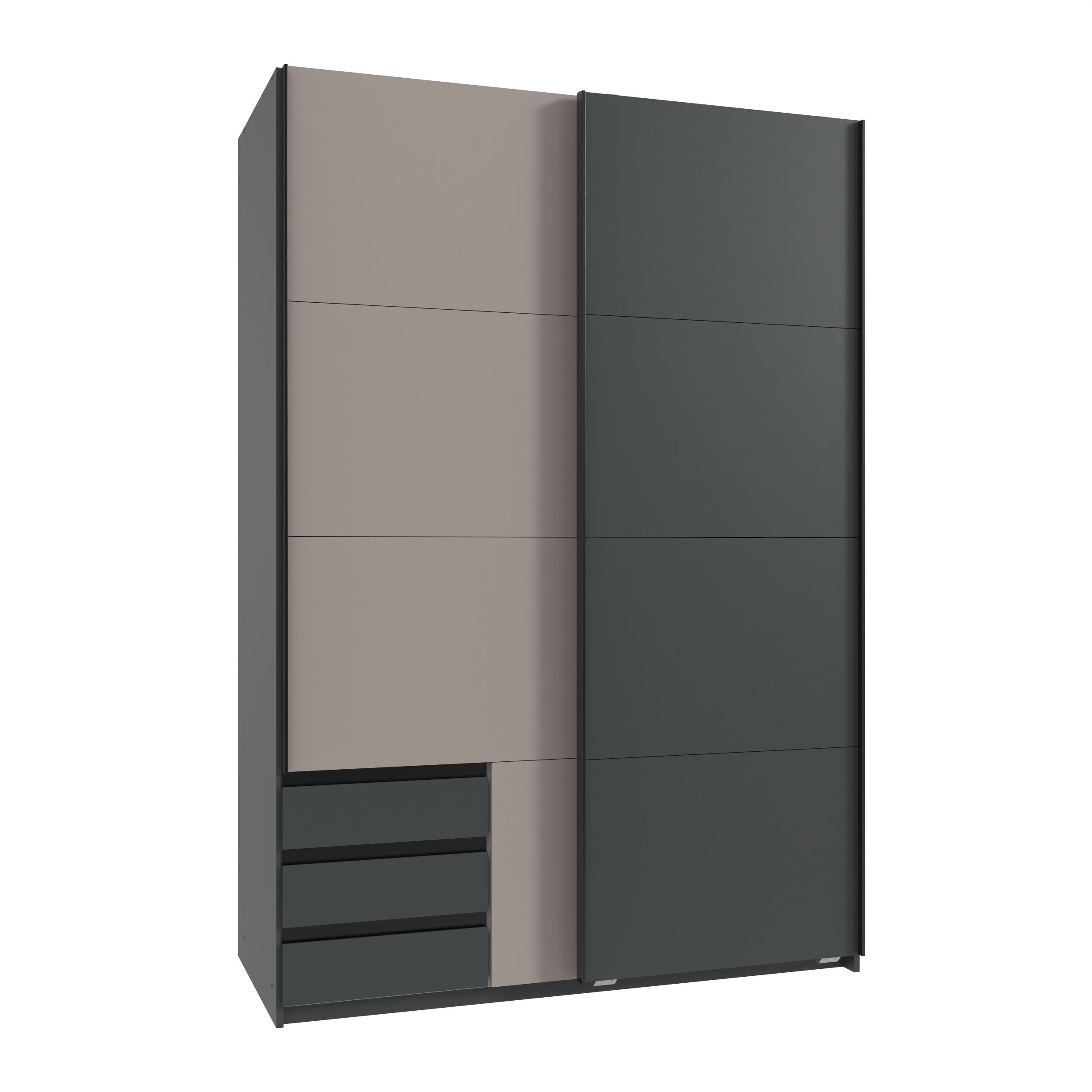 Wimex - Kleerkast Emden - X56767 - Grafiet - 135x198x65cm