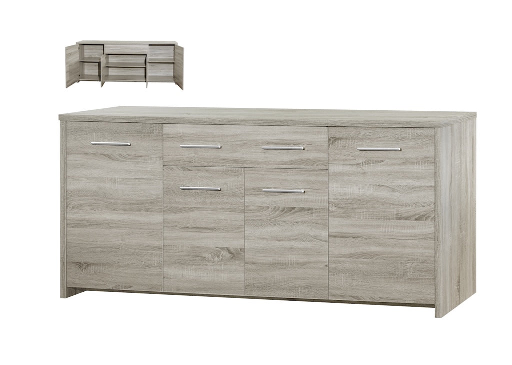 TYC - Dressoir Oriol - Grey Oak - 210x90x45cm