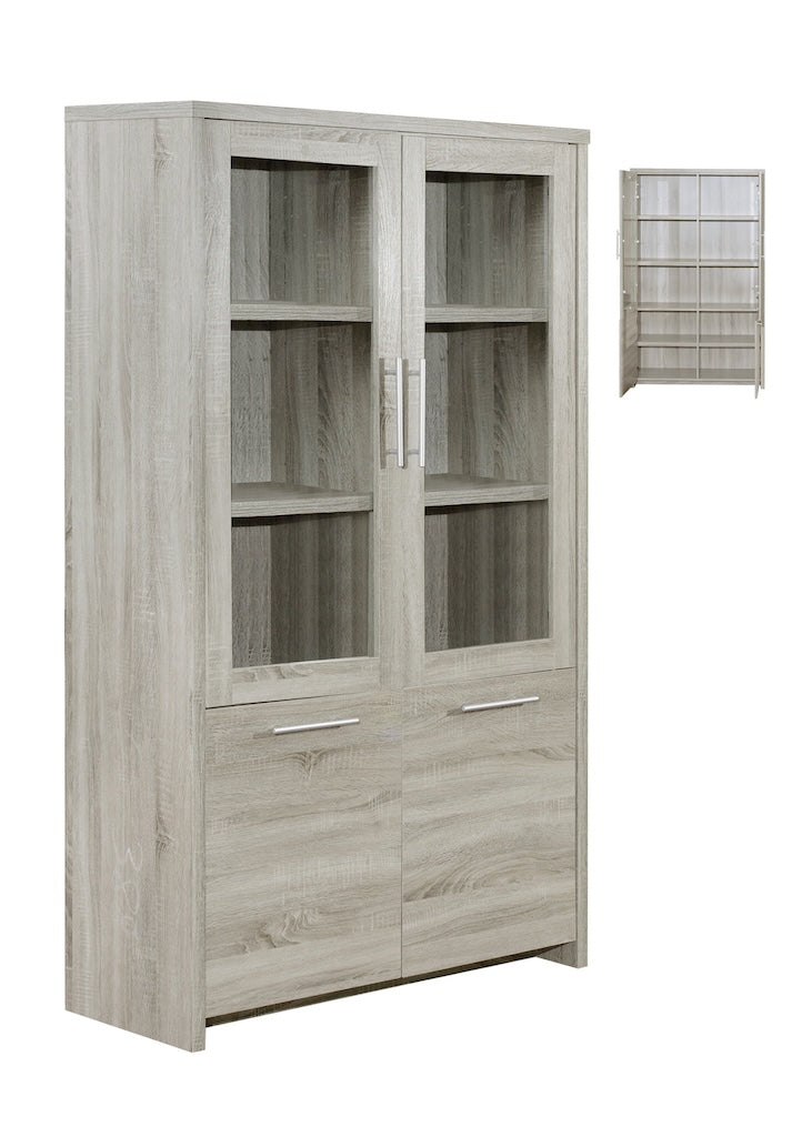 Salle à manger Oxalys - Ensemble 3 pièces - Chêne/Noir