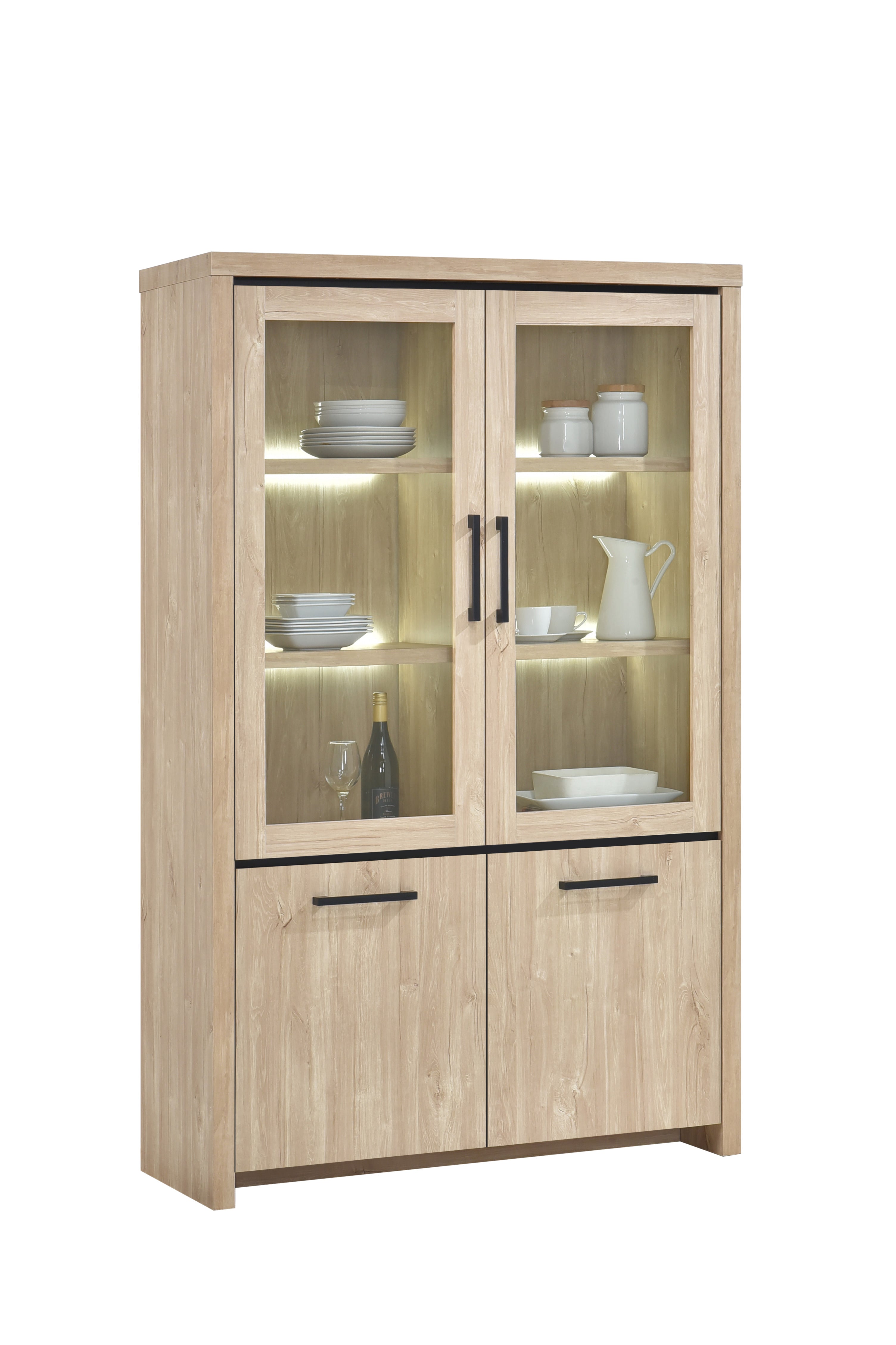 TYC – Vitrine Orelia – 2 portes vitrées – h190 x l120 x p45 cm