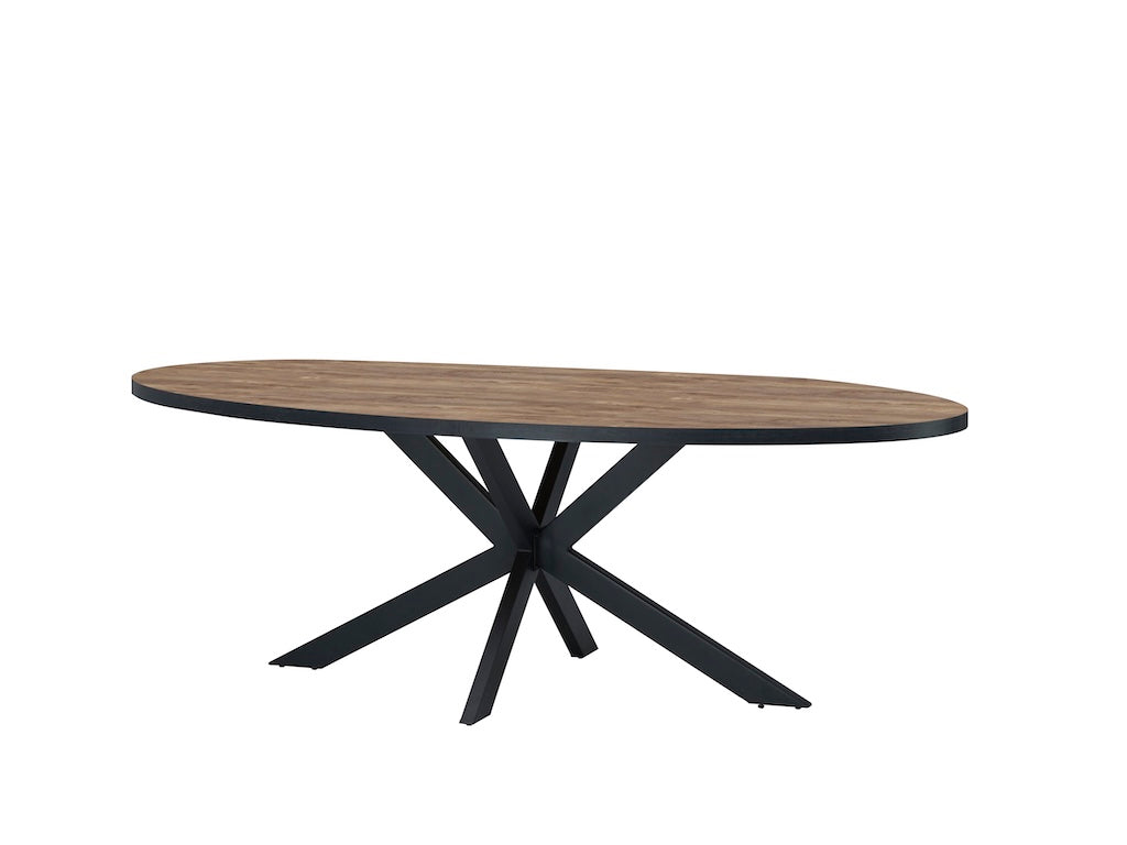 TYC - Tafel 2m20 ovaal Omero  - Industrail Oak - 220x76x110cm