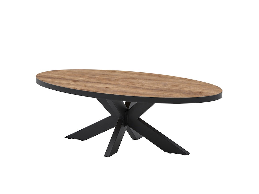 TYC - Salontafel ovaal Omero  - Industrail Oak - 130x45x70cm