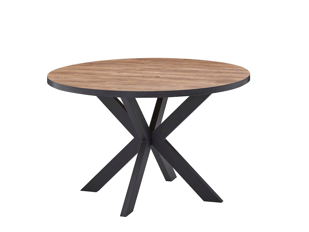 TYC - Tafel 1m20 rond Omero  - Industrail Oak - 120x76x120cm