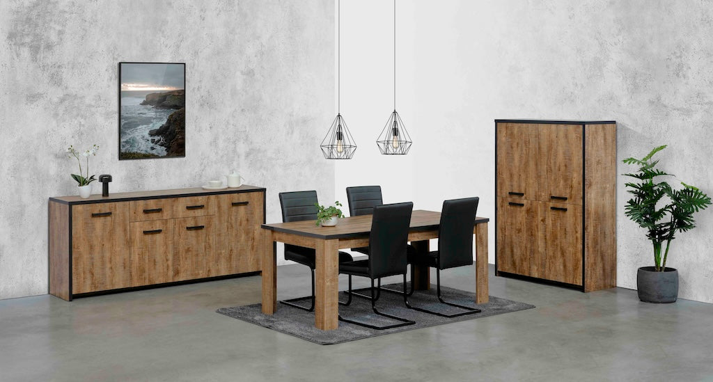 TYC - Salle à manger Ozark - Ensemble 3 pièces - Chêne gris clair