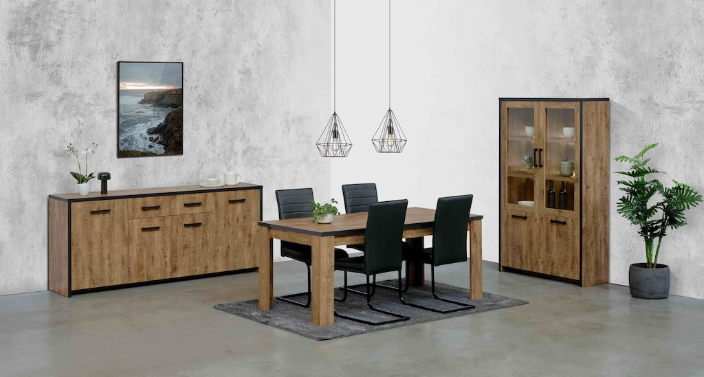 TYC - Salle à manger Ozark - Ensemble 3 pièces - Chêne gris clair