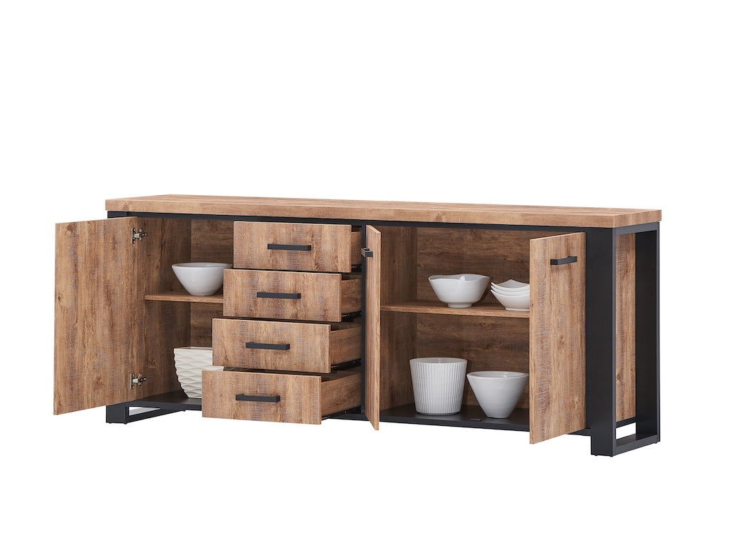 TYC - Dressoir Osbert - Industrial Oak - 225x90x45cm