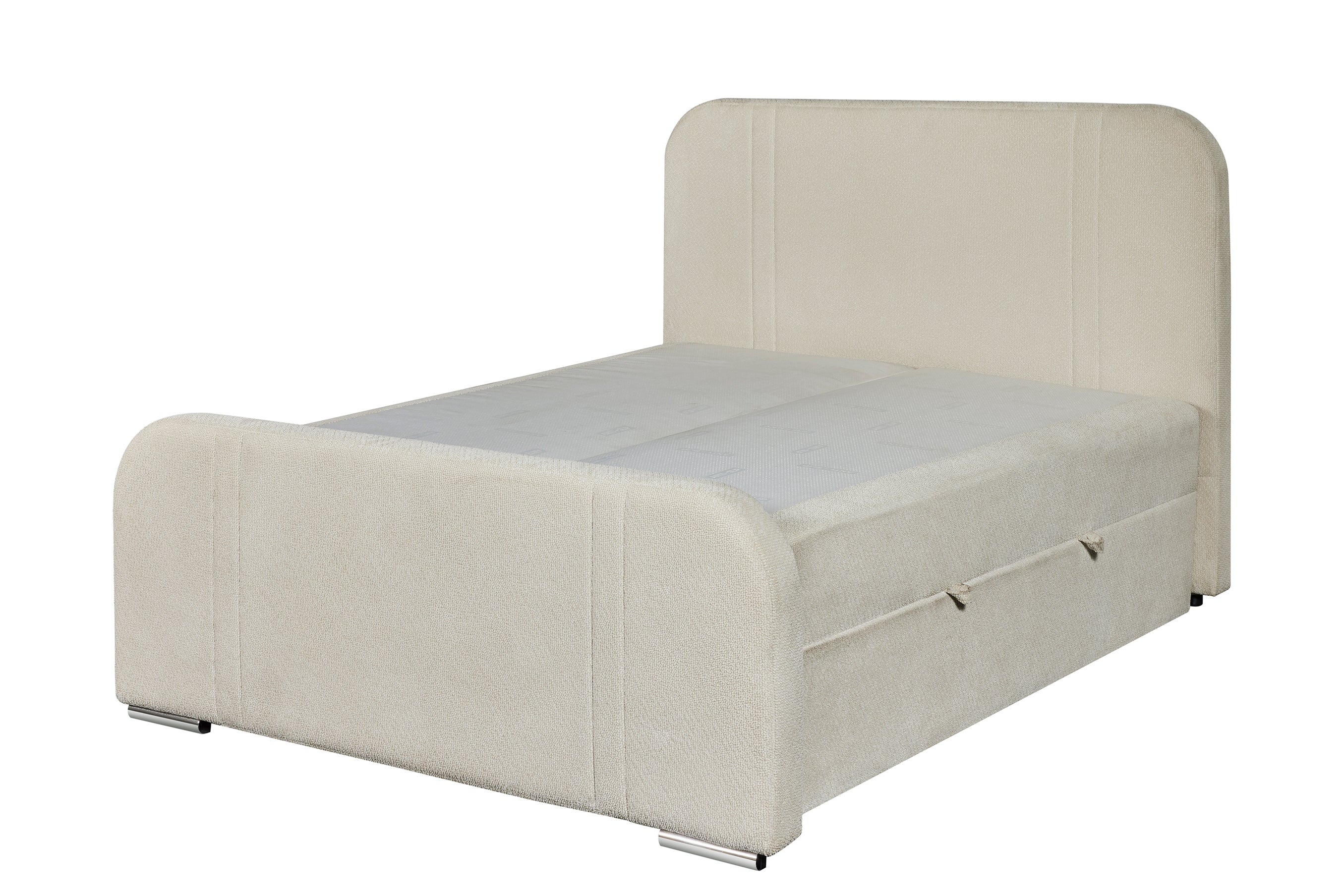 GBO - Sommier tapissier Camellia - Taupe - 187x224x112 cm