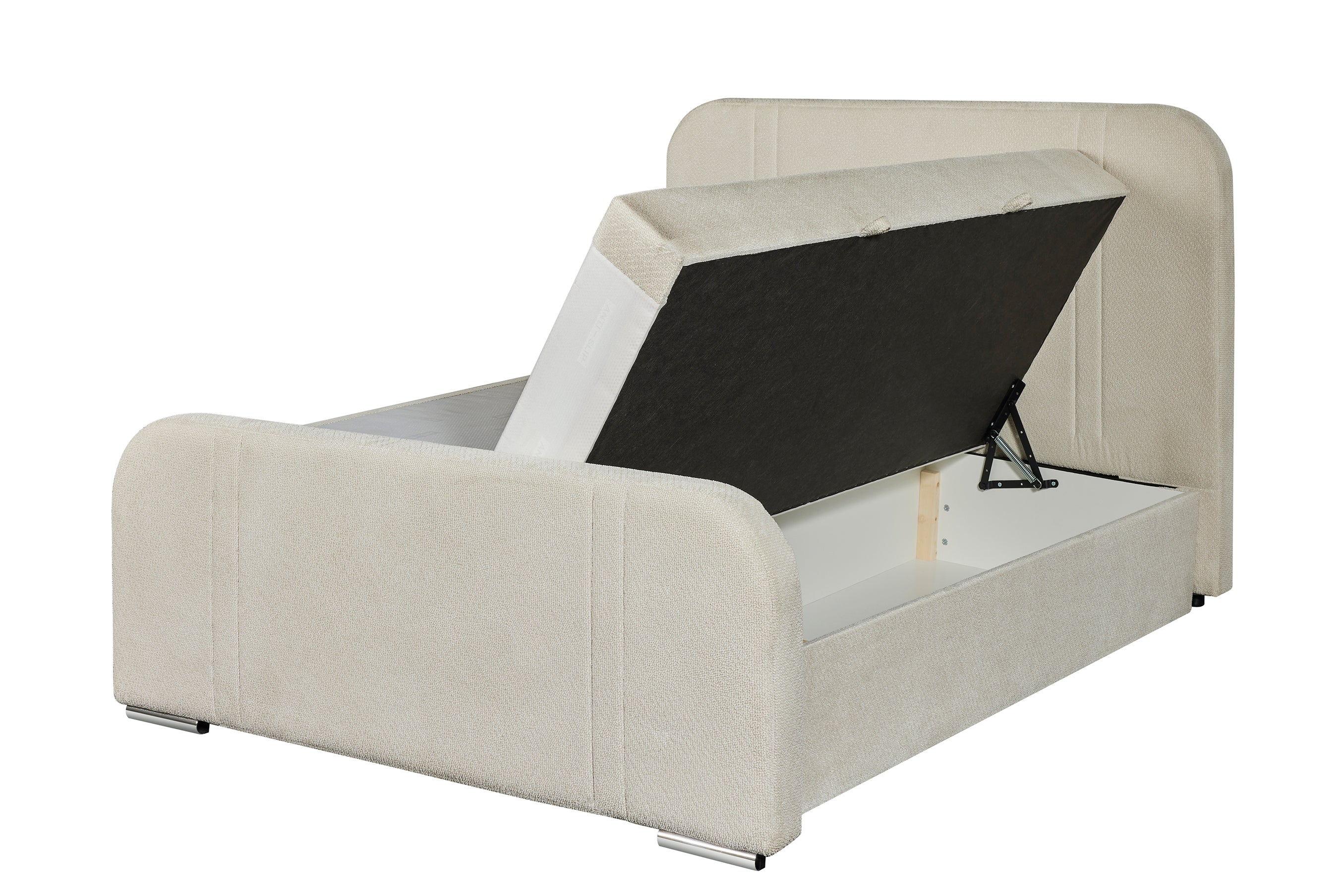 GBO - Sommier tapissier Camellia - Taupe - 187x224x112 cm