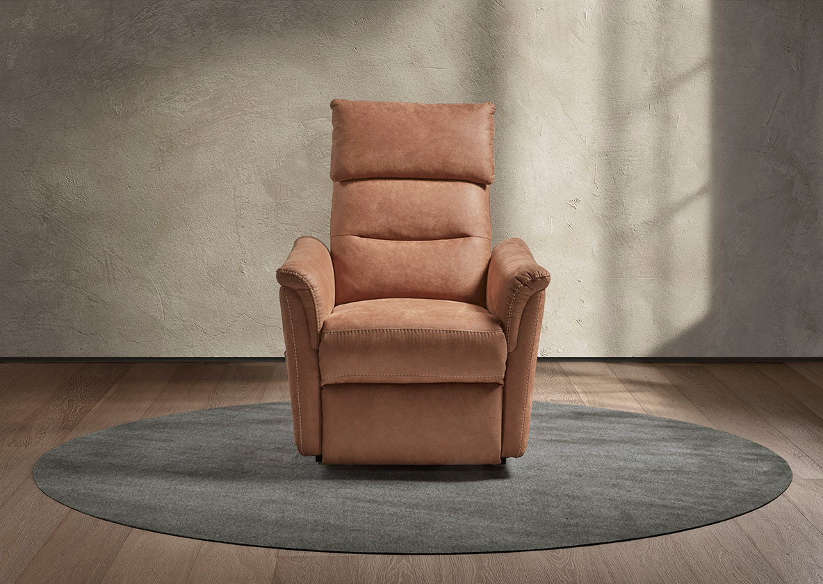 GBO - Relaxzetel Mayenne - Stof Cognac - 75x105x92cm