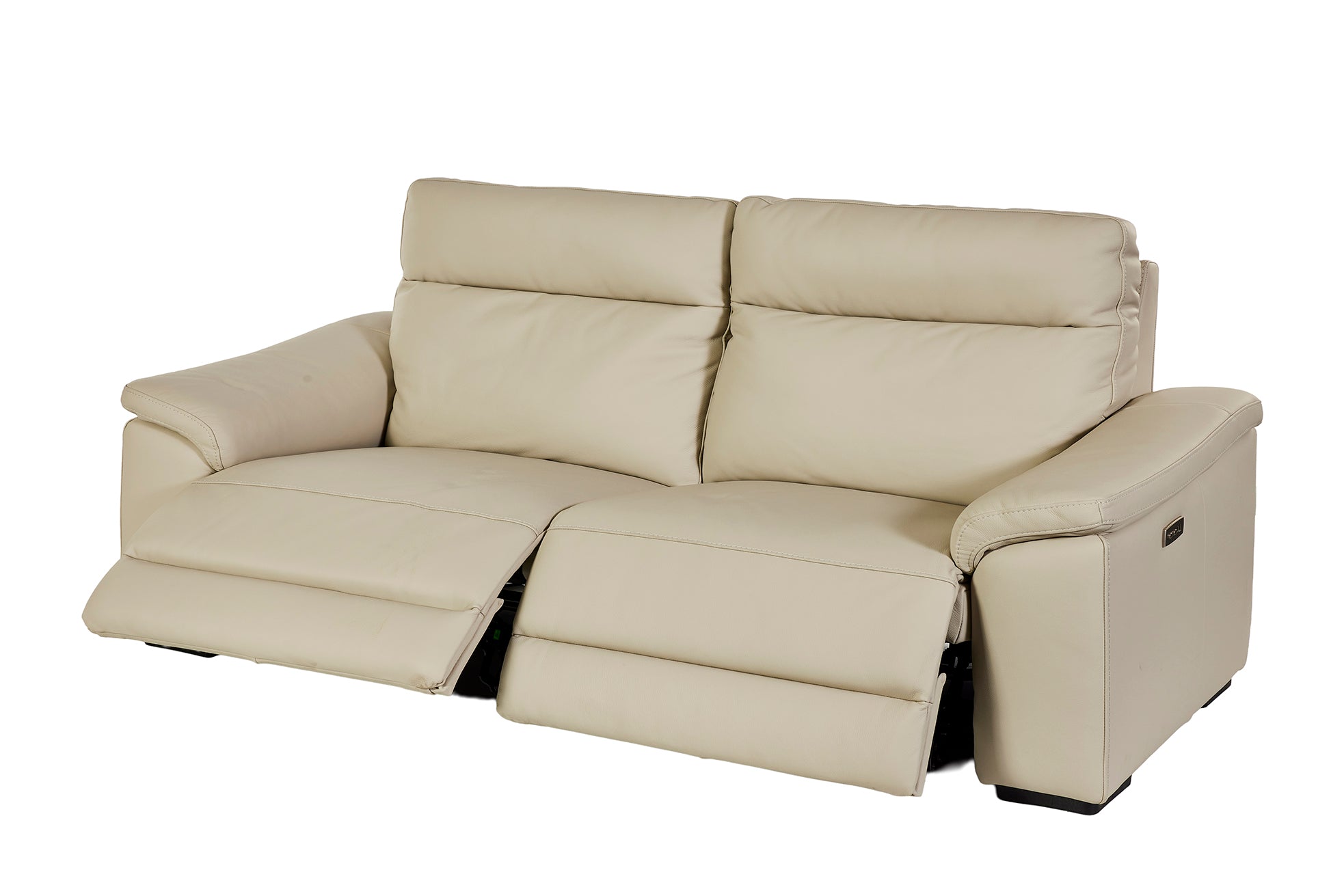 GBO - 3 zit relax electrisch  Mirabel - Leder Taupe - 200x102cm