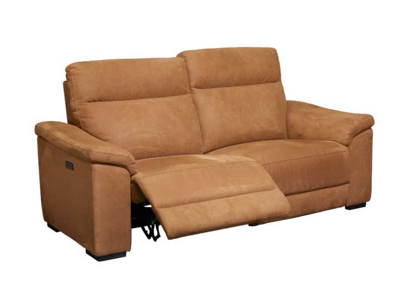 GBO - 3 zit relax electrisch  Mirabel - Stof Cognac - 200x102cm