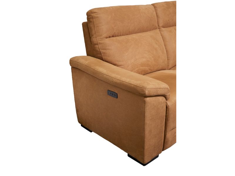 GBO - 3 zit relax electrisch  Mirabel - Stof Cognac - 200x102cm