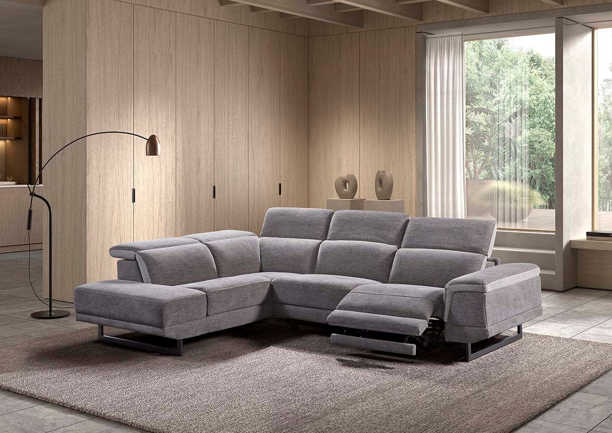 GBO - Hoeksalon  OTH2ER Navarra - Stof/ Tissu Metal Grey - 205x96.0x266cm
