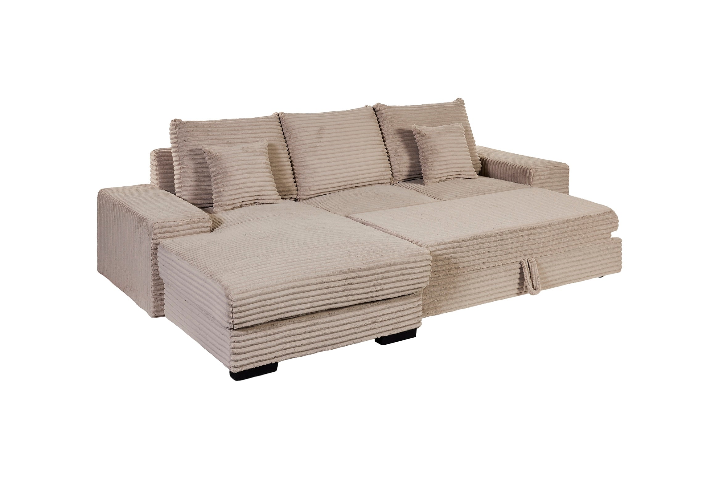 GBO - Hoeksalon L2 Nevada - Stof Taupe - 276x105x185cm