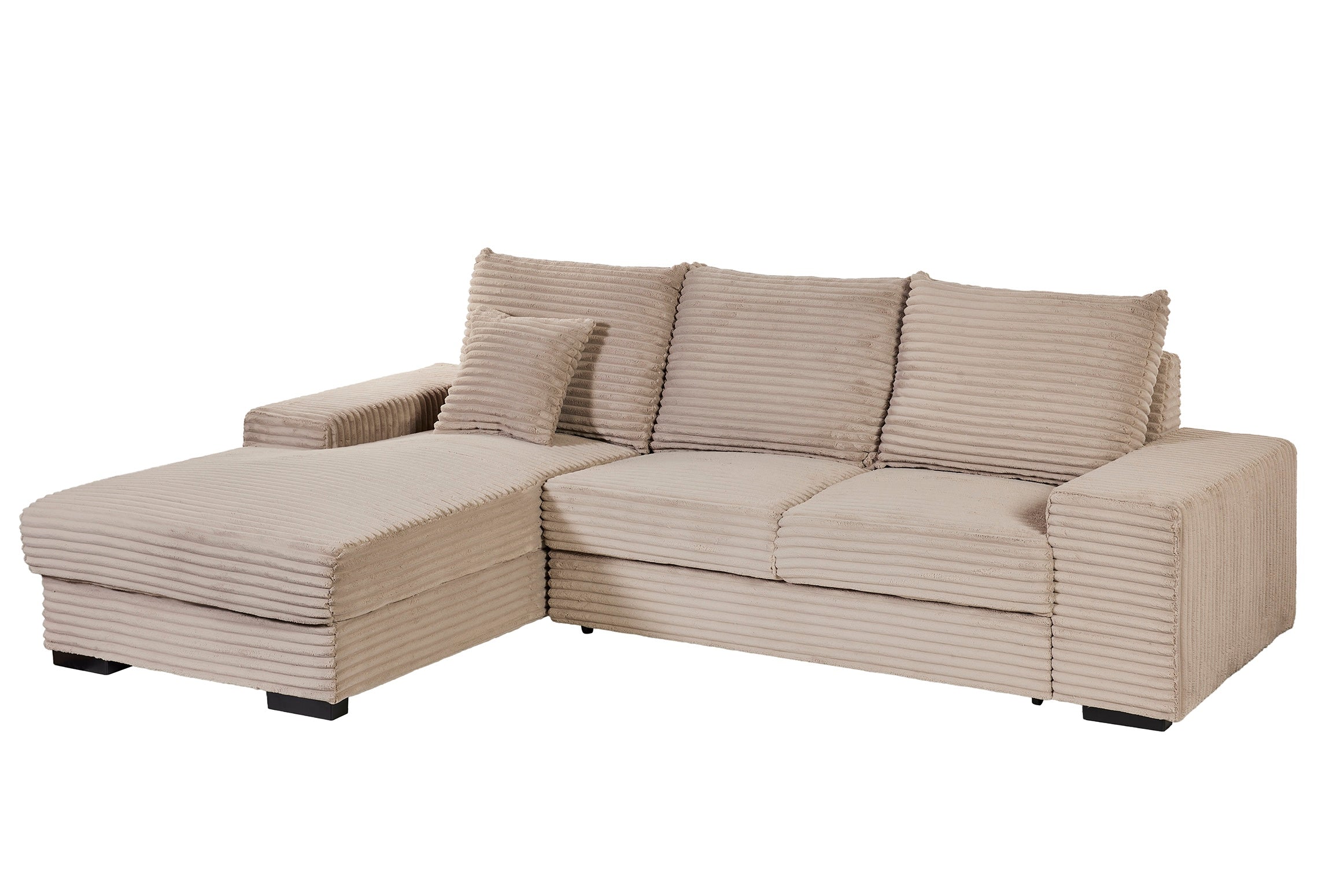 GBO - Hoeksalon L2 Nevada - Stof Taupe - 276x105x185cm