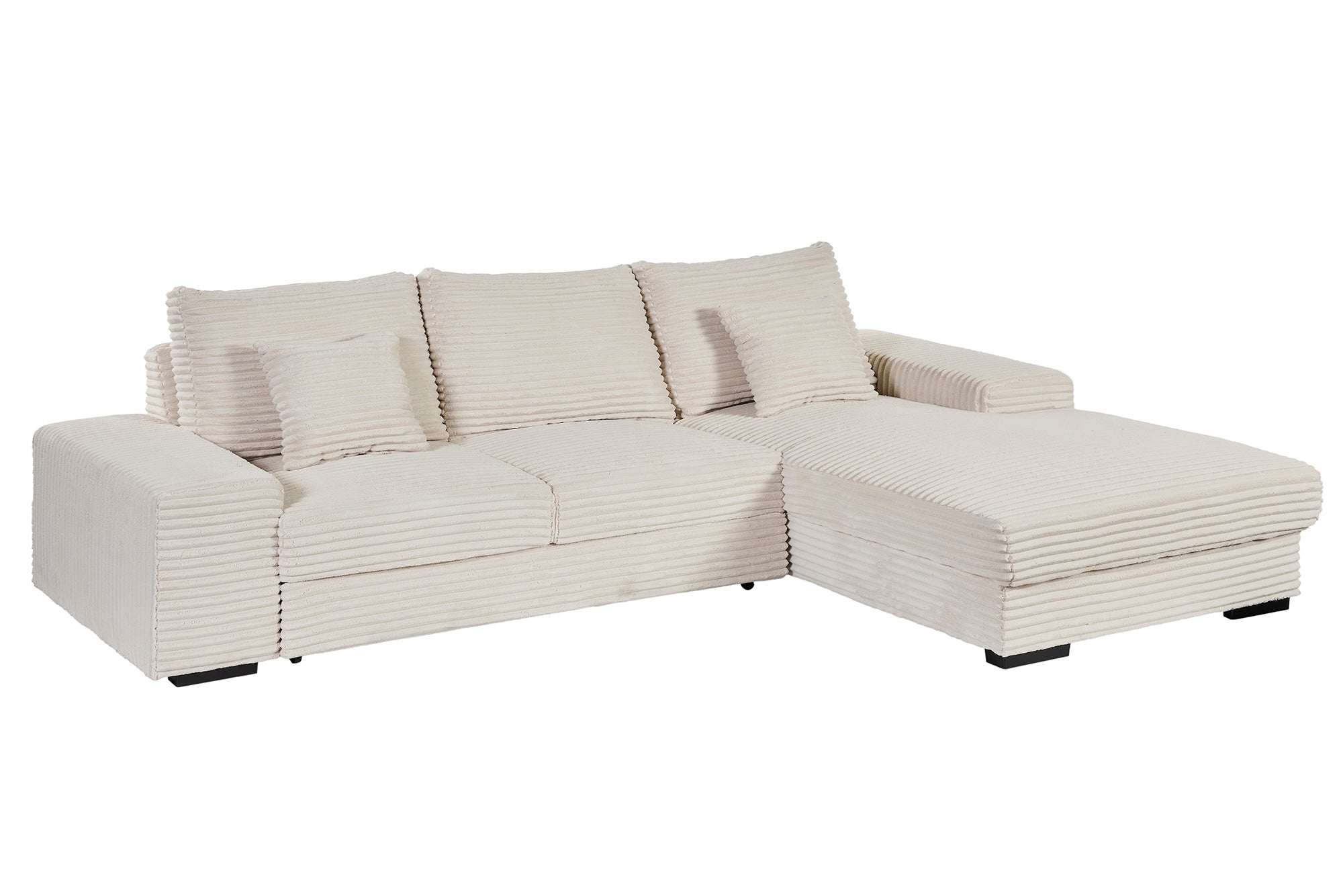 GBO - Hoeksalon 2L Nevada - Stof Beige - 276x105x185cm