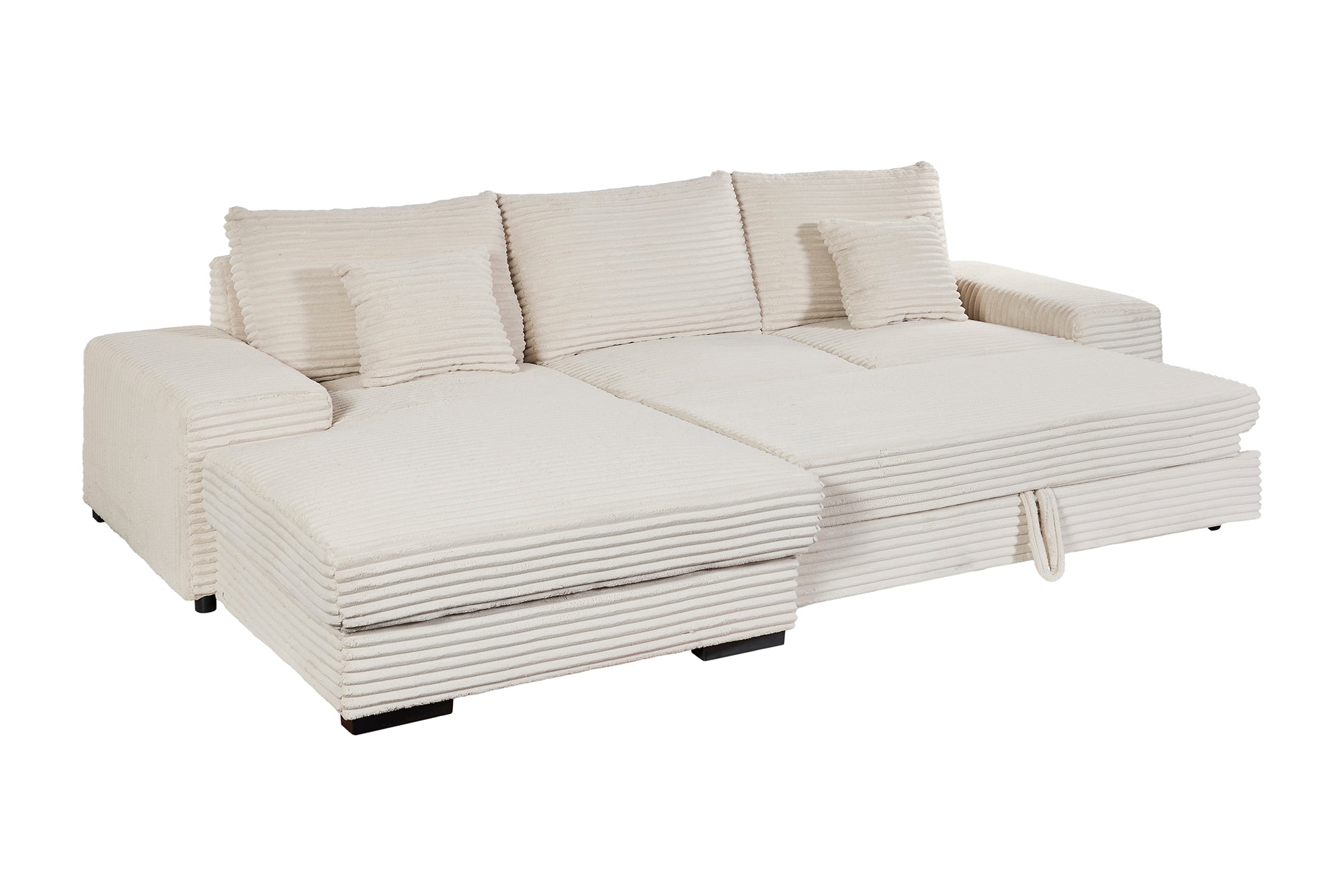 GBO - Hoeksalon L2 Nevada - Stof Beige - 276x105x185cm