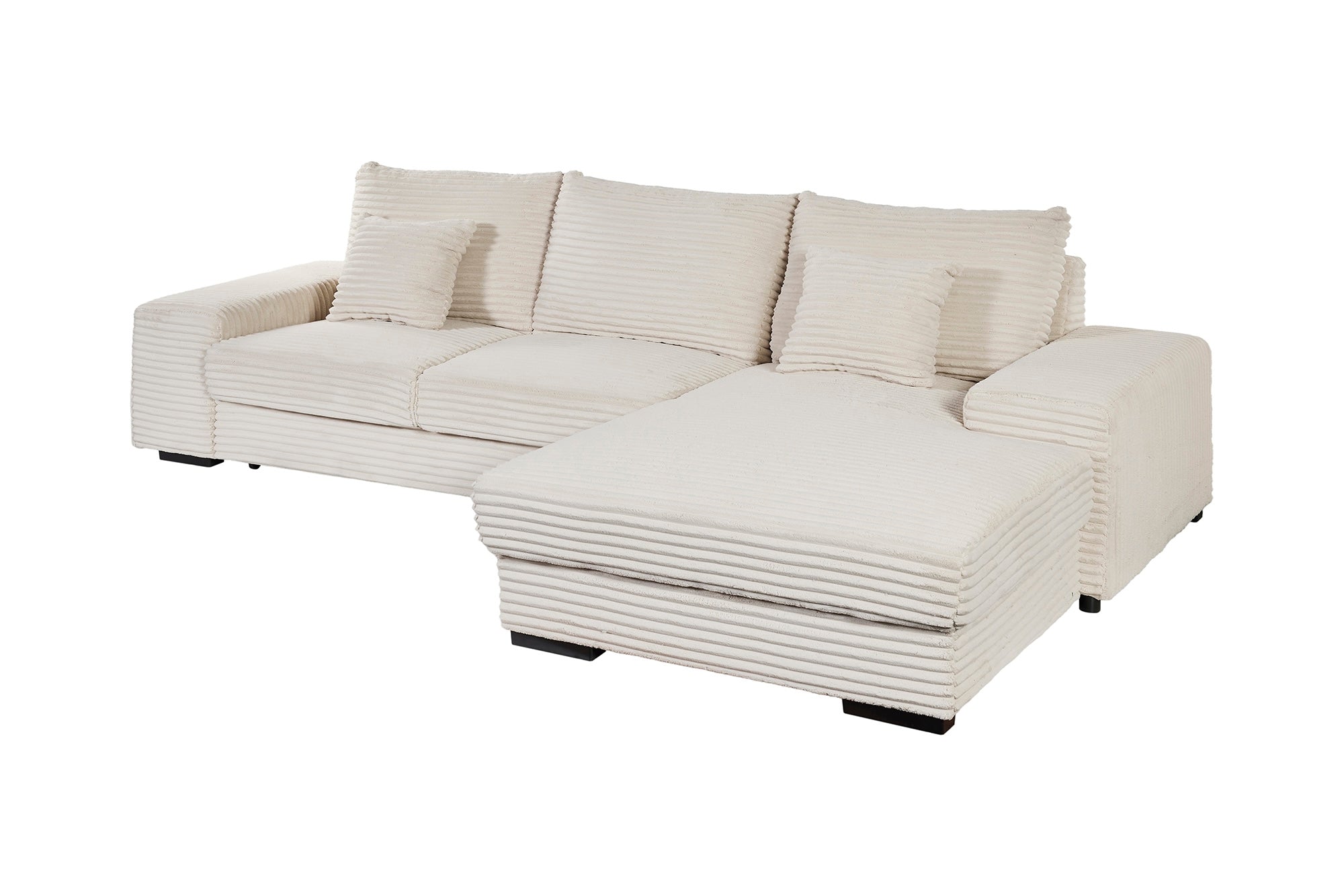 GBO - Hoeksalon 2L Nevada - Stof Beige - 276x105x185cm