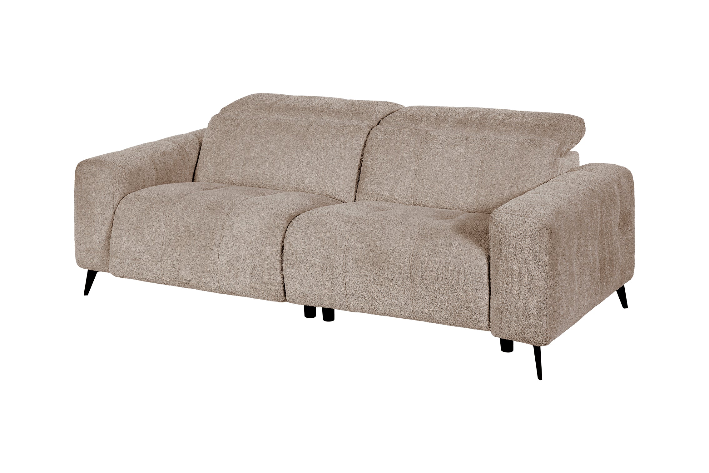 GBO - Canapé 3 places Relaxation Électrique Oakland – Taupe - 210x81/102x109 cm