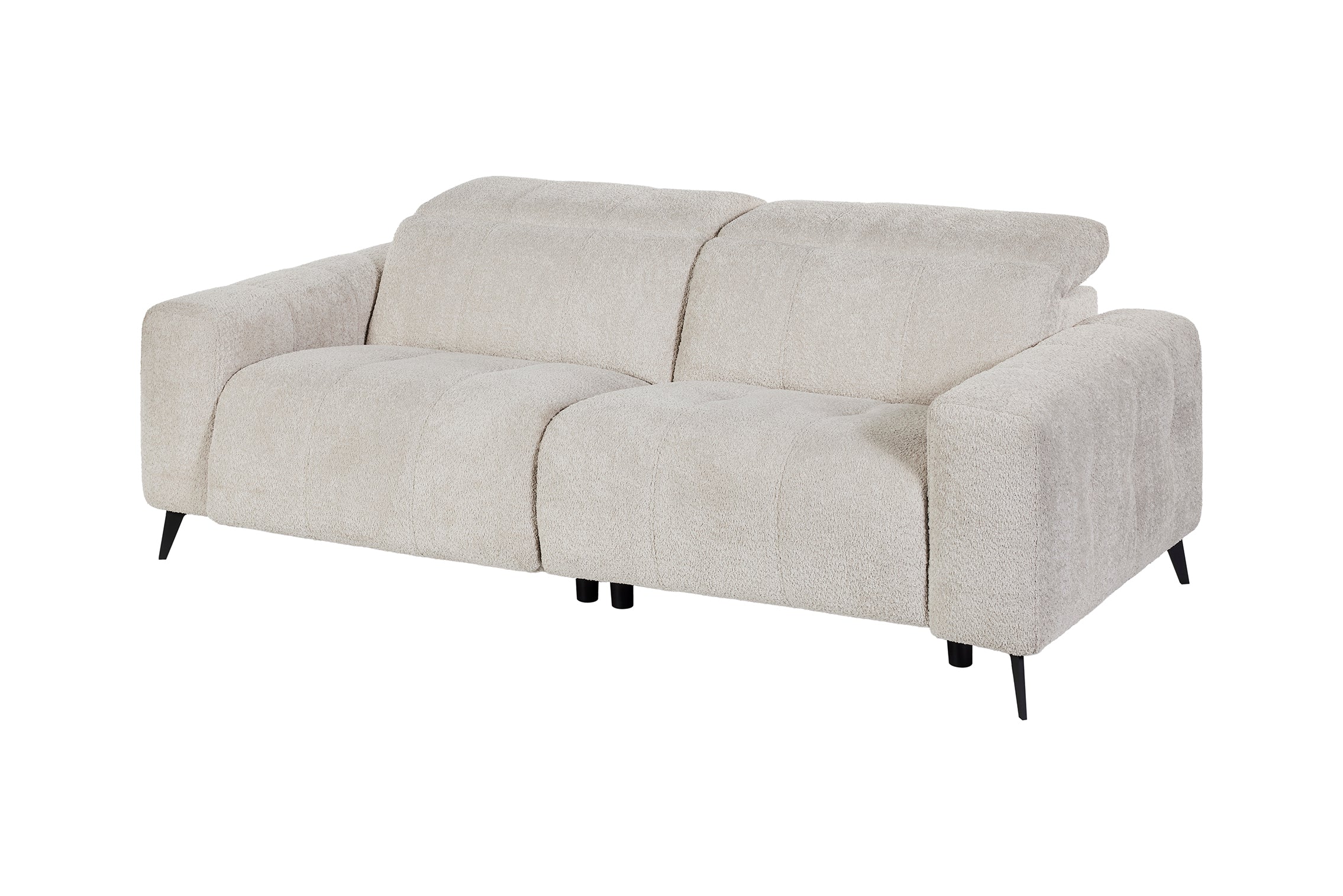 GBO - Relax électrique 3 places Oakland – Blanc - 210x81/102x109 cm