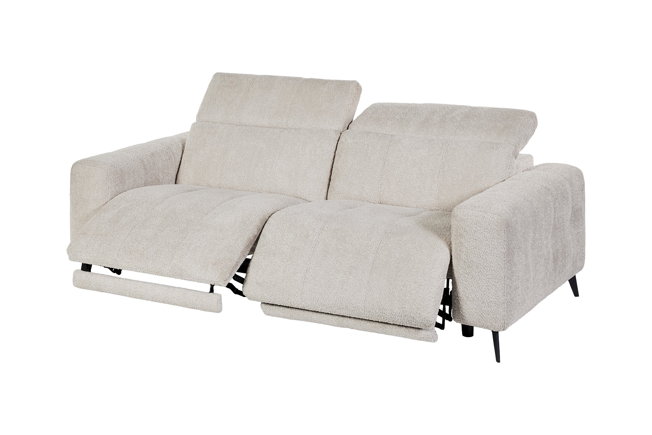 GBO - Relax électrique 3 places Oakland – Blanc - 210x81/102x109 cm