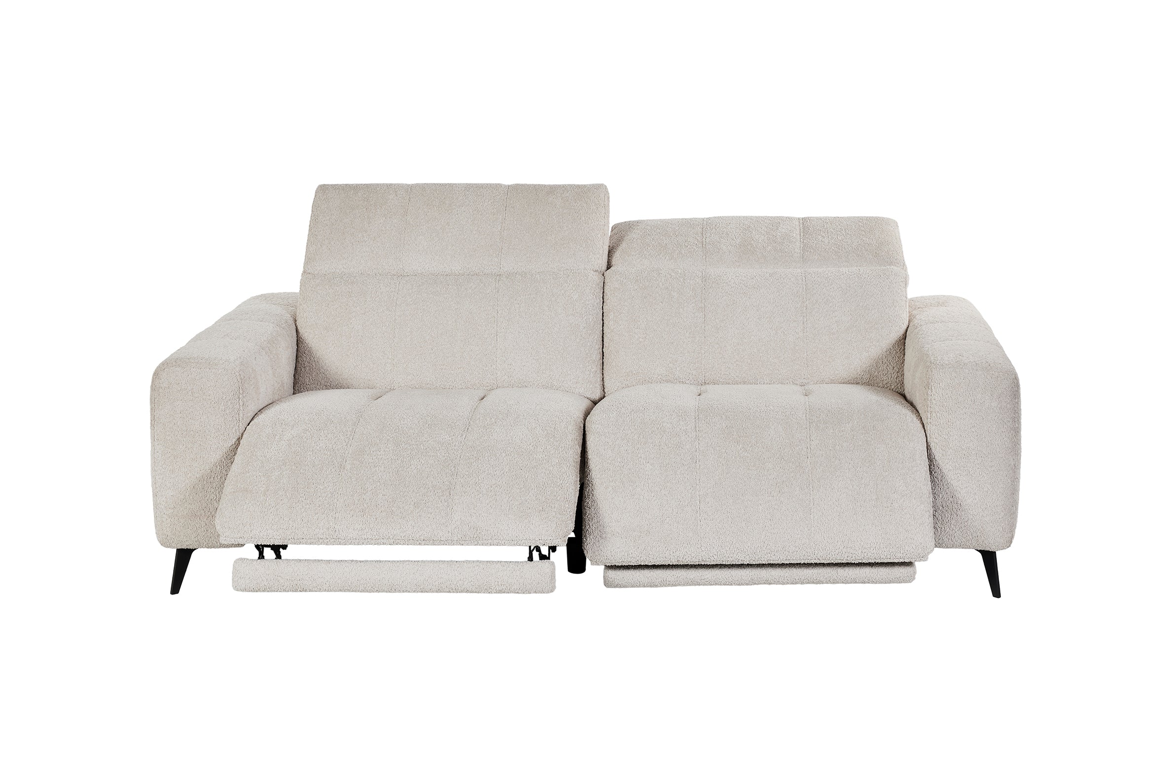 GBO - Relax électrique 3 places Oakland – Blanc - 210x81/102x109 cm
