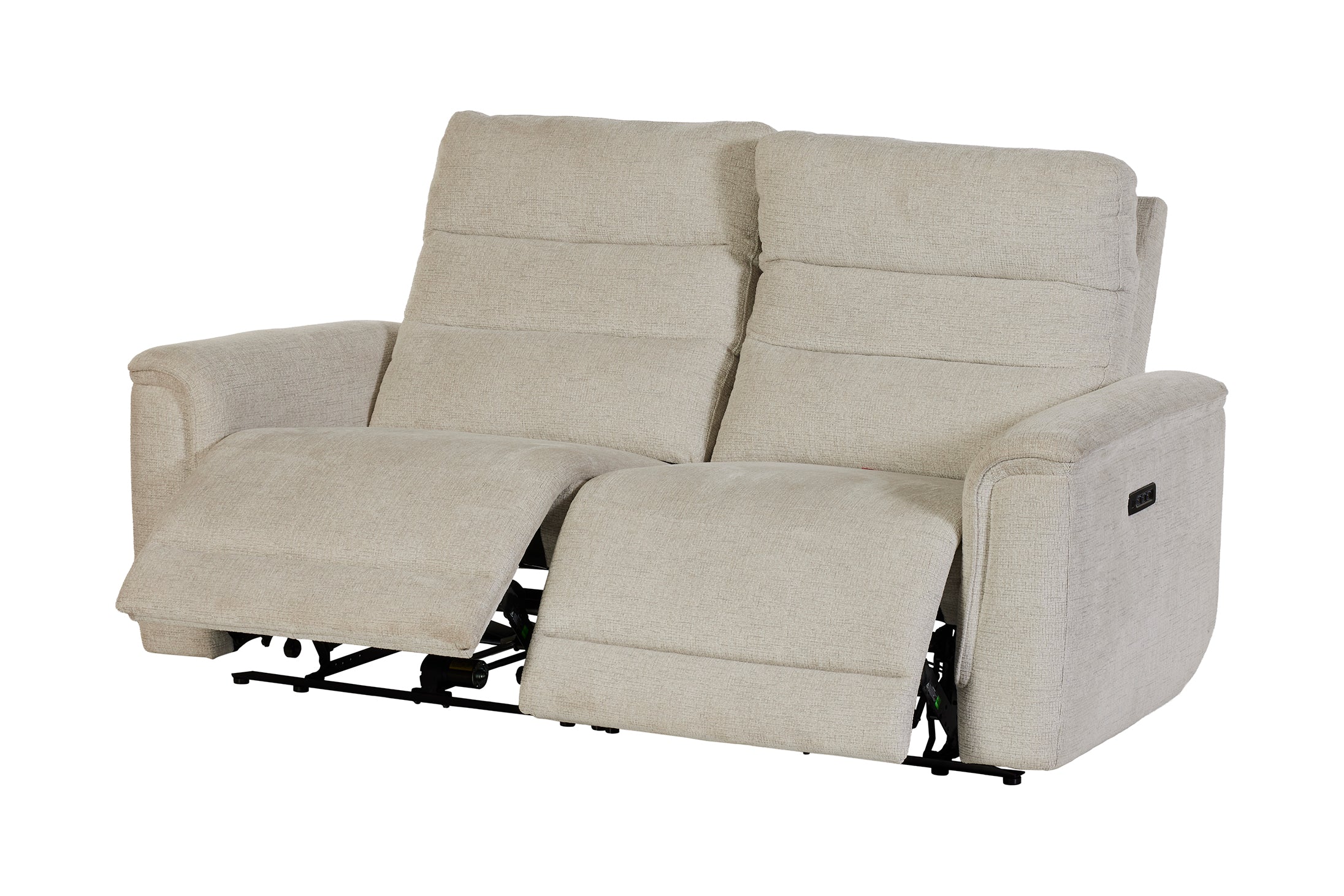 GBO - Canapé 3 places relaxation électrique Omessa - Tissu Beige - 196x107x99 cm