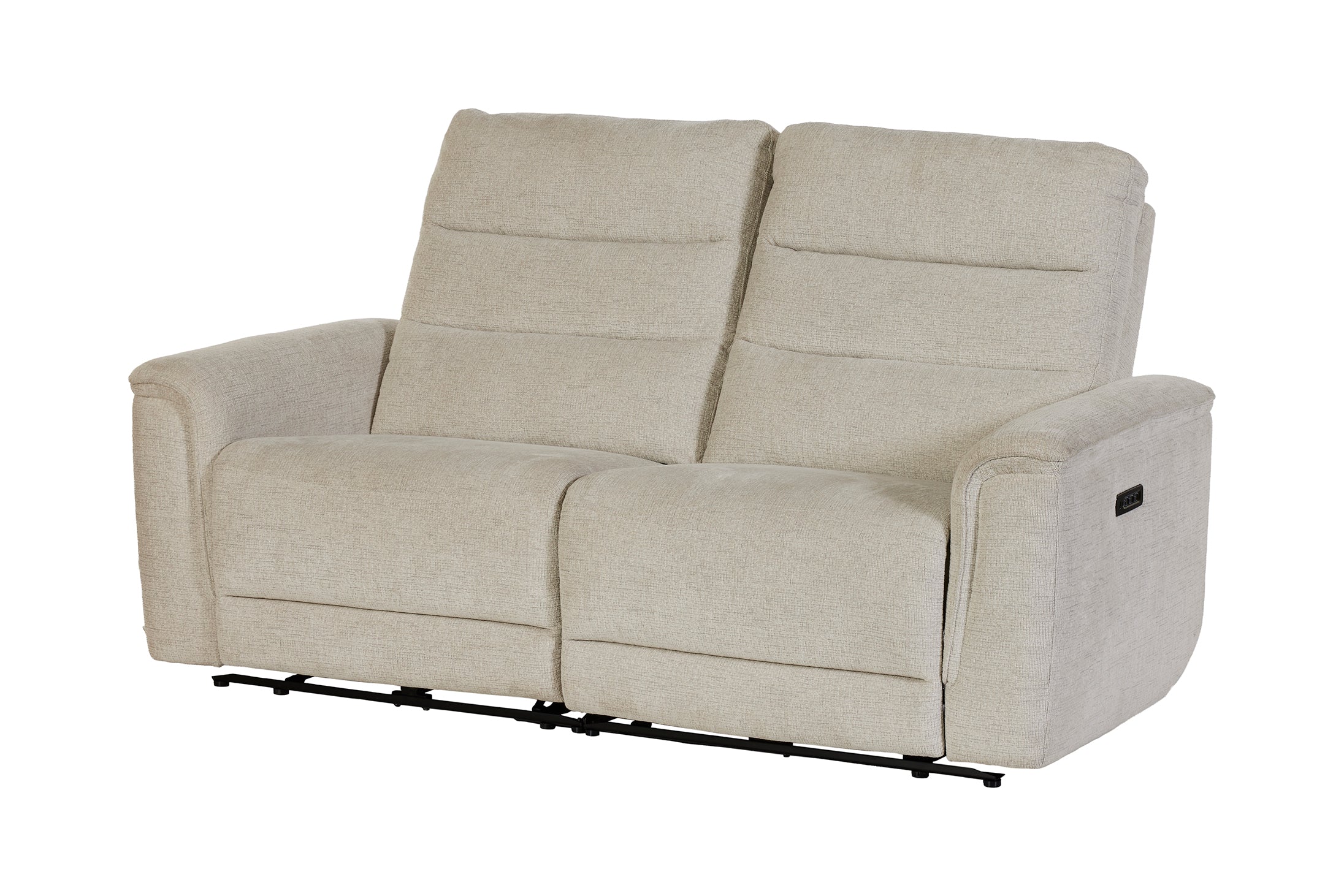 GBO - Canapé 3 places relaxation électrique Omessa - Tissu Beige - 196x107x99 cm