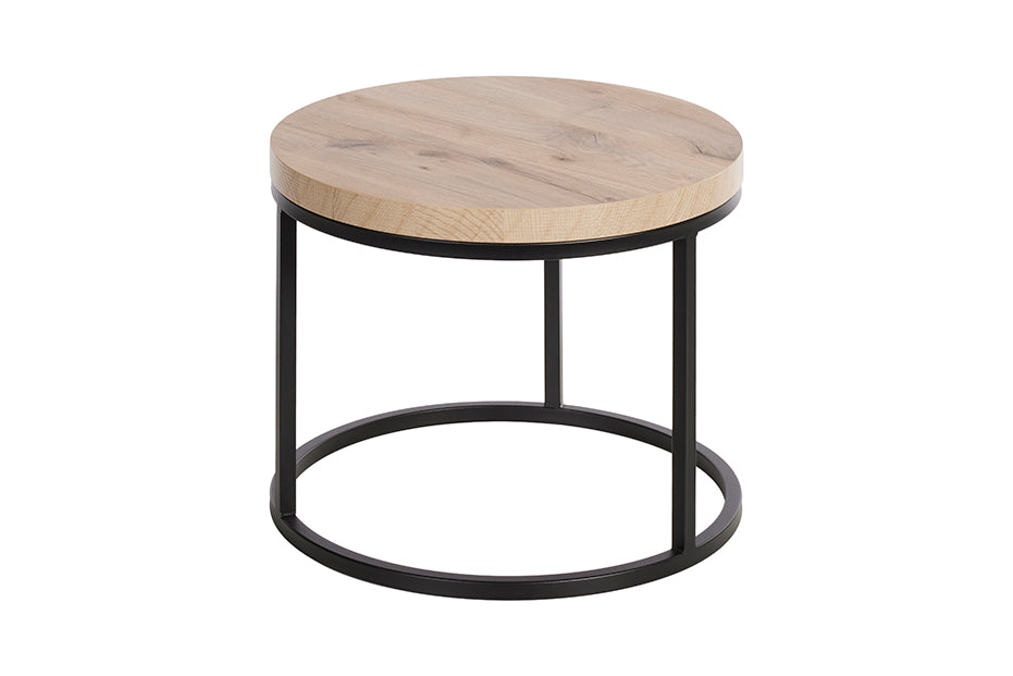 GBO - Table d'appoint SL2303 - Ronde - Chêne Canyon - 76 /56 x H 50 /43 cm