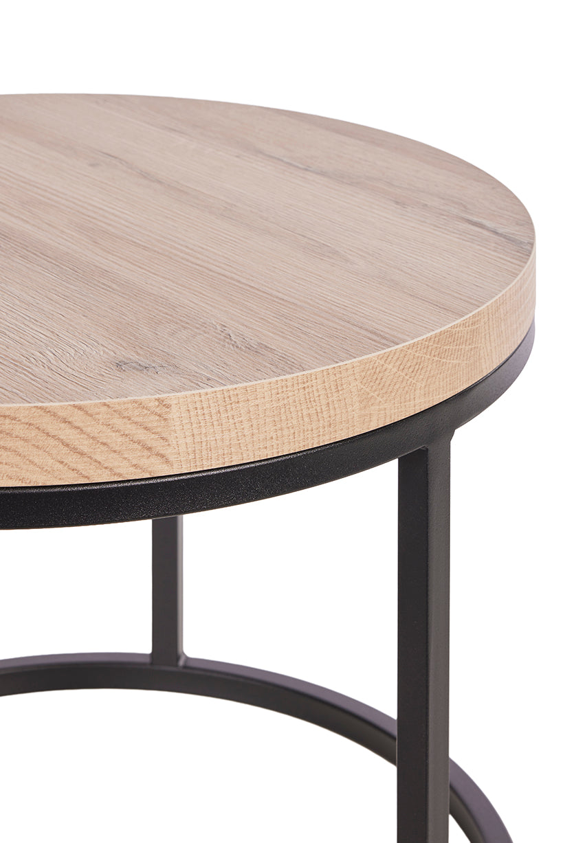 GBO - Table d'appoint SL2303 - Ronde - Chêne français - 76 /56 x H 50 /43 cm
