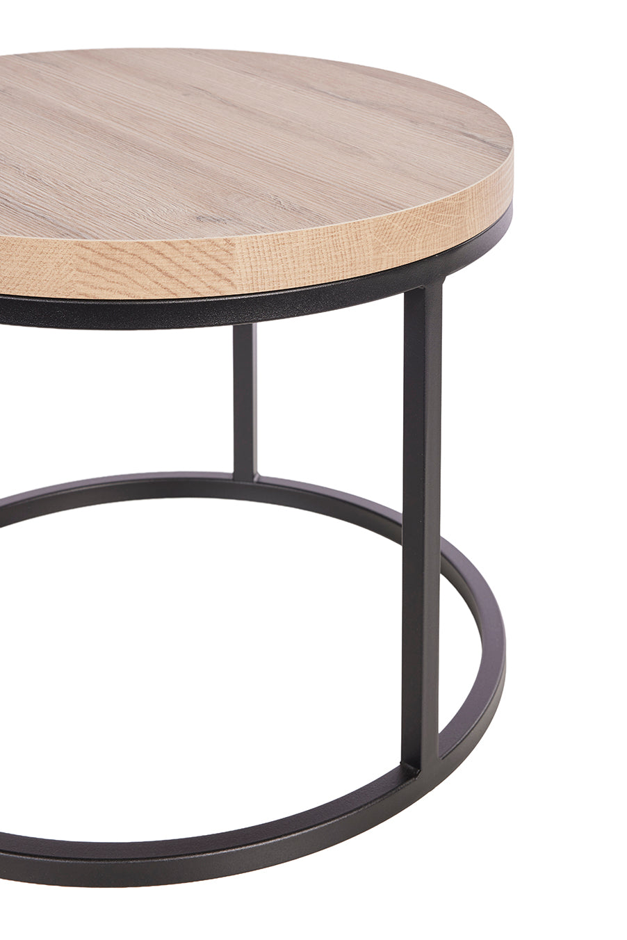 GBO - Bijzettafel SL2303 - Rond - French oak  - 76 /56 x H 50 /43 cm