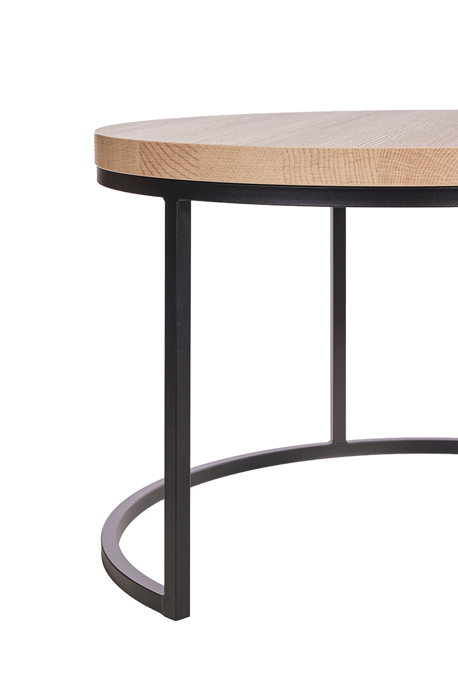 GBO - Bijzettafel SL2303 - Rond - French oak  - 76 /56 x H 50 /43 cm