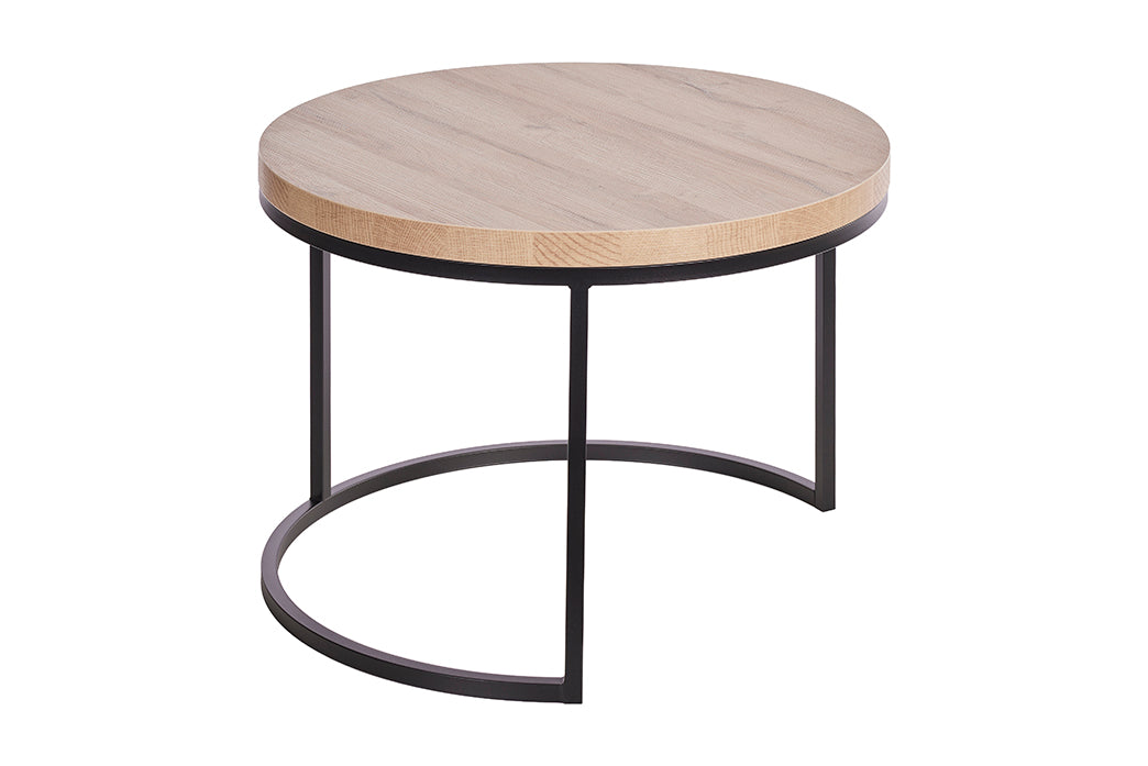 GBO - Bijzettafel SL2303 - Rond - French oak  - 76 /56 x H 50 /43 cm