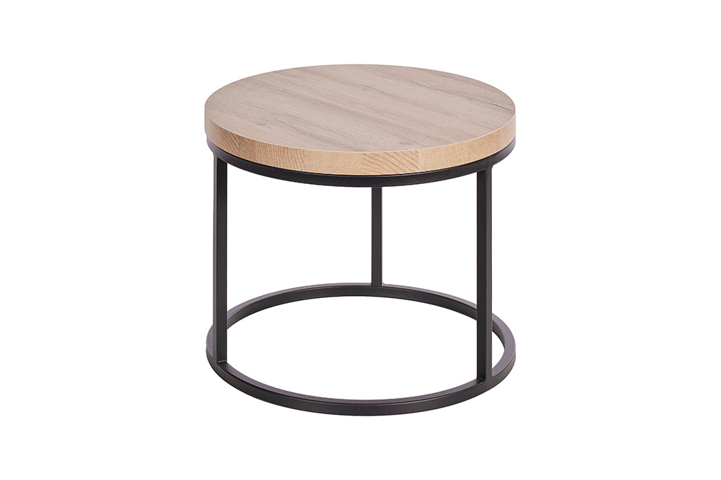 GBO - Bijzettafel SL2303 - Rond - French oak  - 76 /56 x H 50 /43 cm