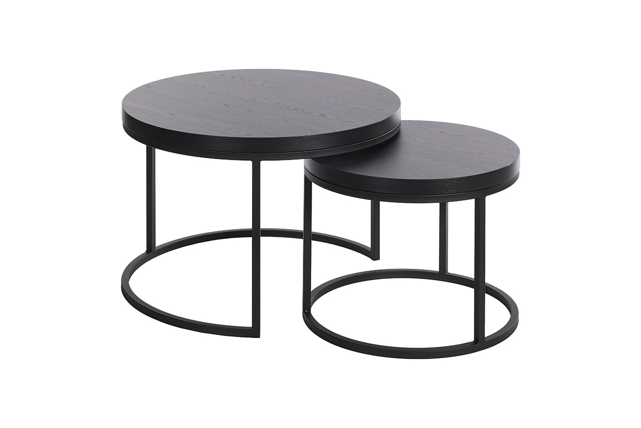 GBO - Table d'appoint SL2303 - Ronde - Nox - 76 /56 x H 50 /43 cm