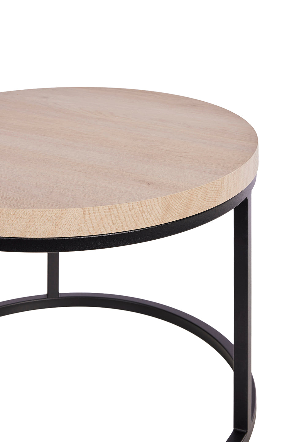 GBO - Table d'appoint SL2303 - Ronde - Chêne urbain - 76 /56 x H 50 /43 cm
