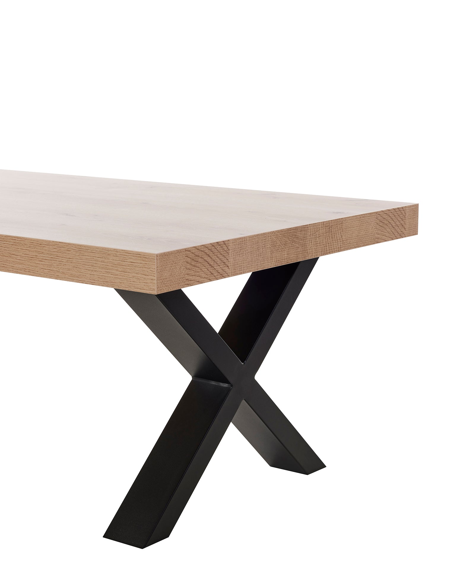 GBO - Salontafel X-poot metal Uriel - Castle OAK - 130xx65cm