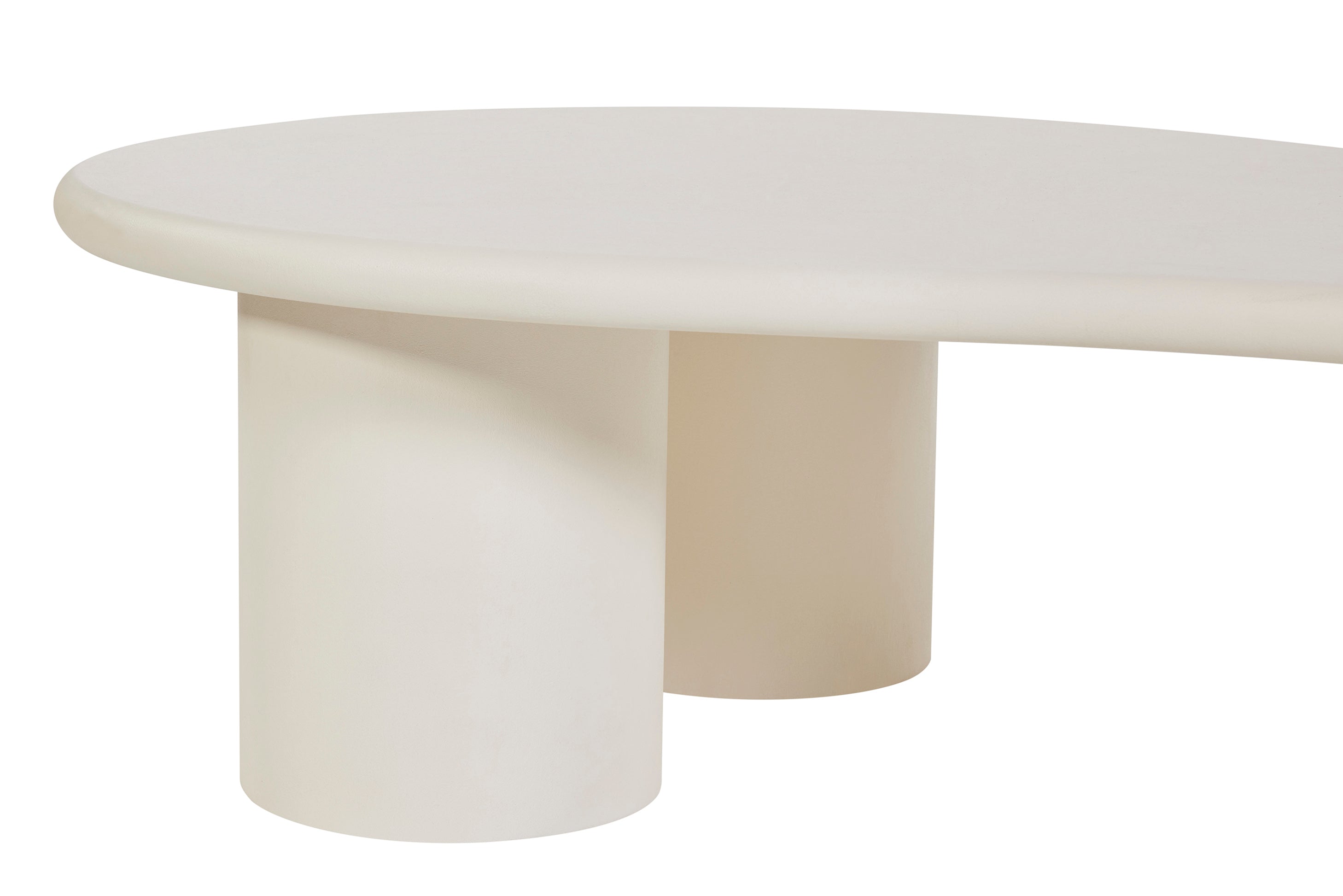 GBO – Cementex Organische Salontafel – Witte kleur – SL2407 – 130x80x35cm