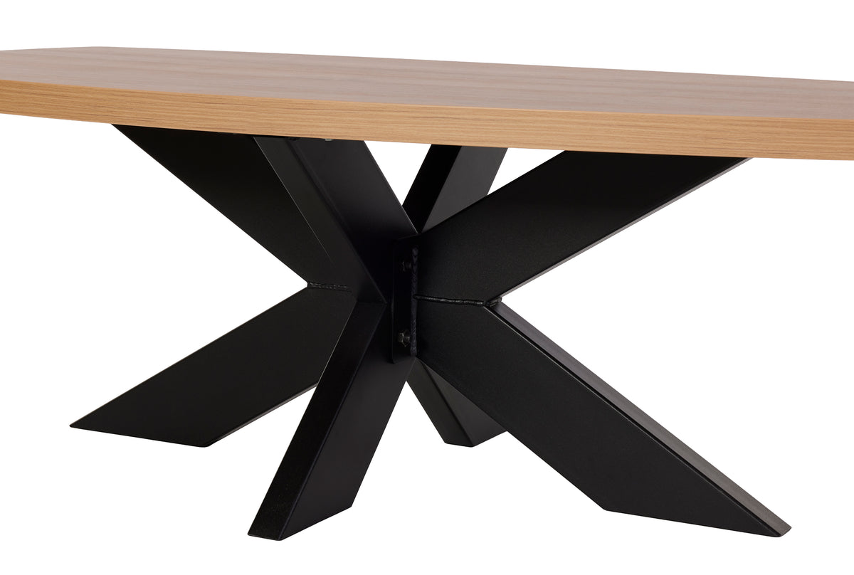 GBO - Salontafel Valerio SL2507 - Licht Notelaar - Spiderpoot - 130x65x45 cm