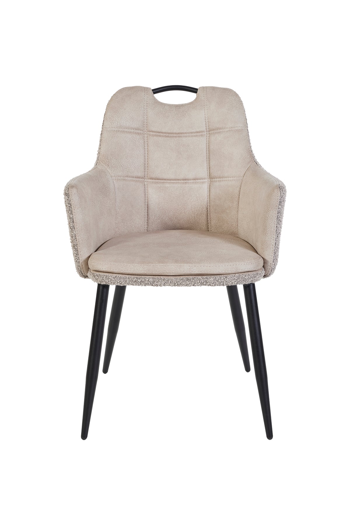 GBO - Chaise de salle à manger ST2303-2 - Tissu - Sable+Blanc