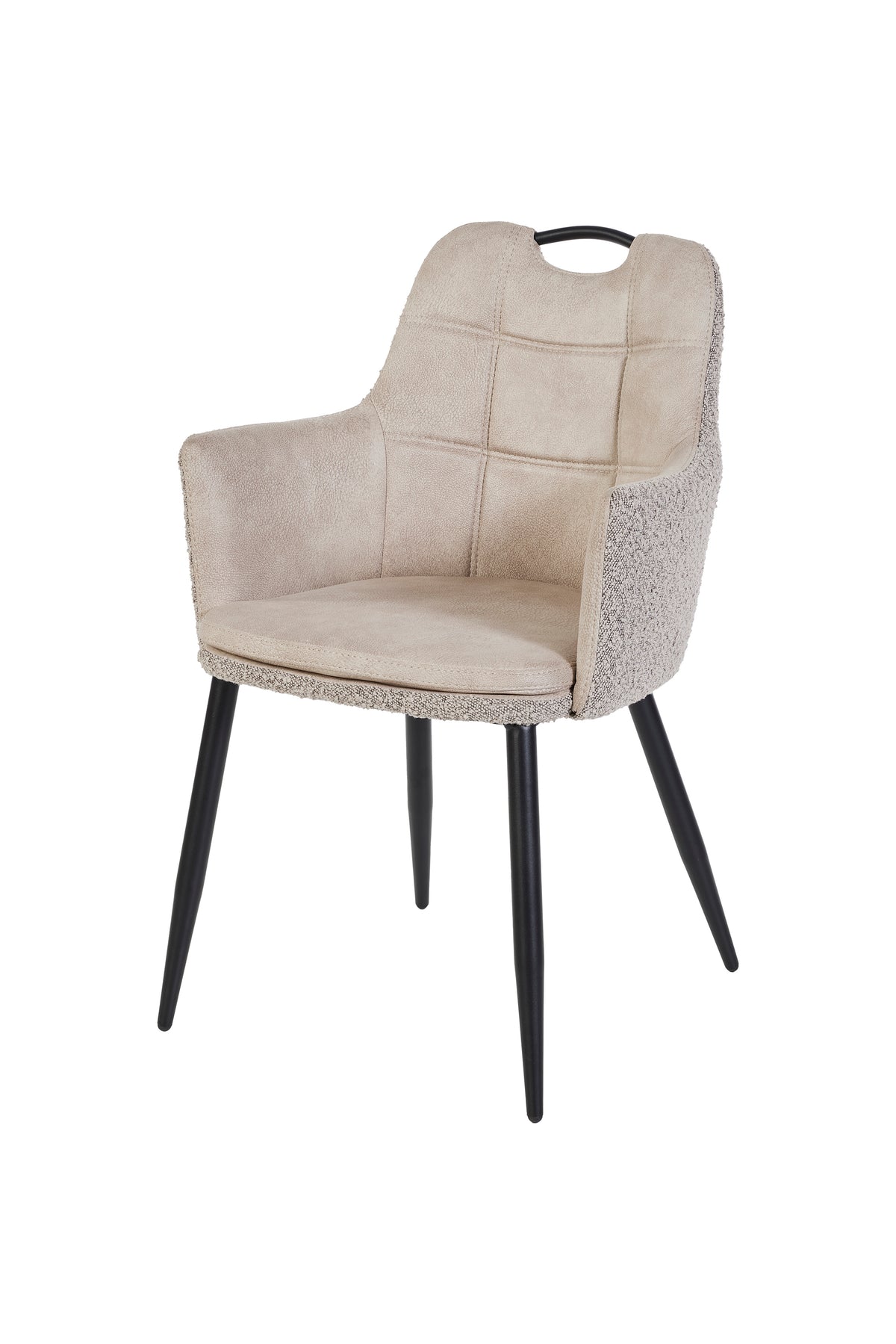 GBO - Chaise de salle à manger ST2303-2 - Tissu - Sable+Blanc