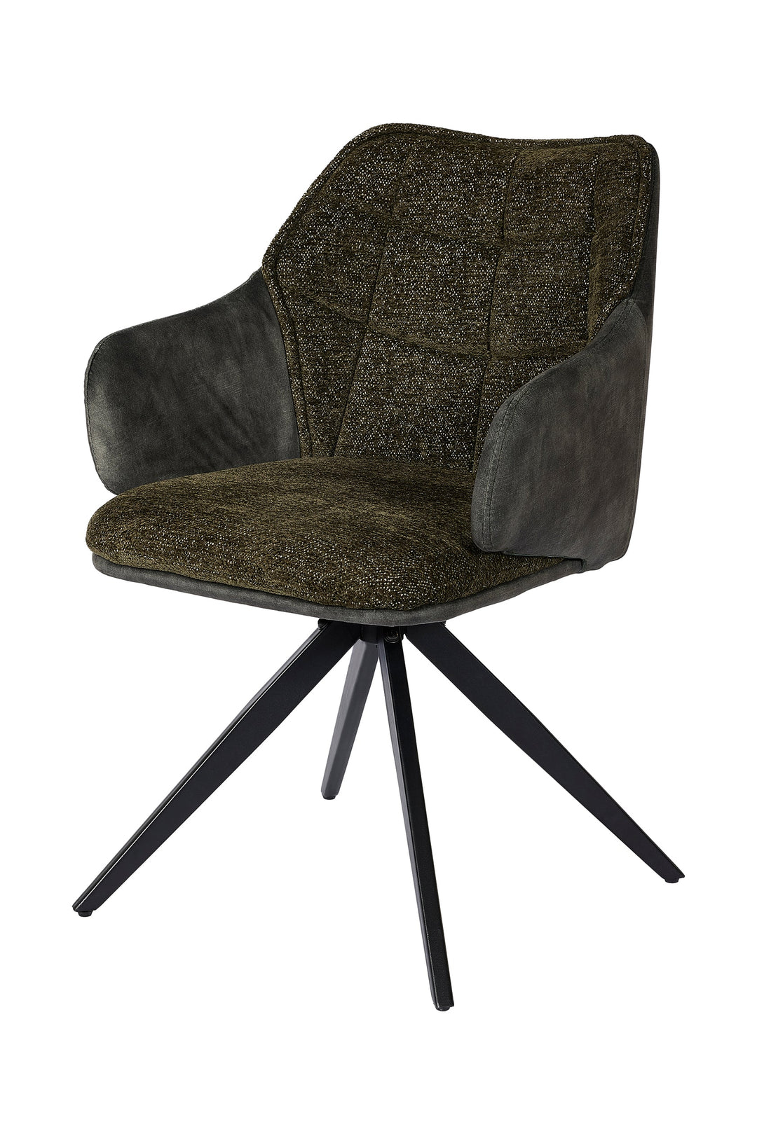 GBO - Eetkamerstoel ST2306-2 - Stof - Donkergoen - 54x38x50cm